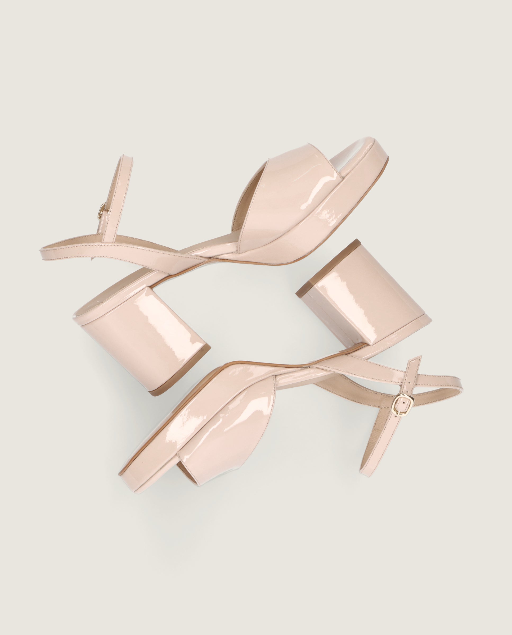 Mae Pink Patent Leather Sandals