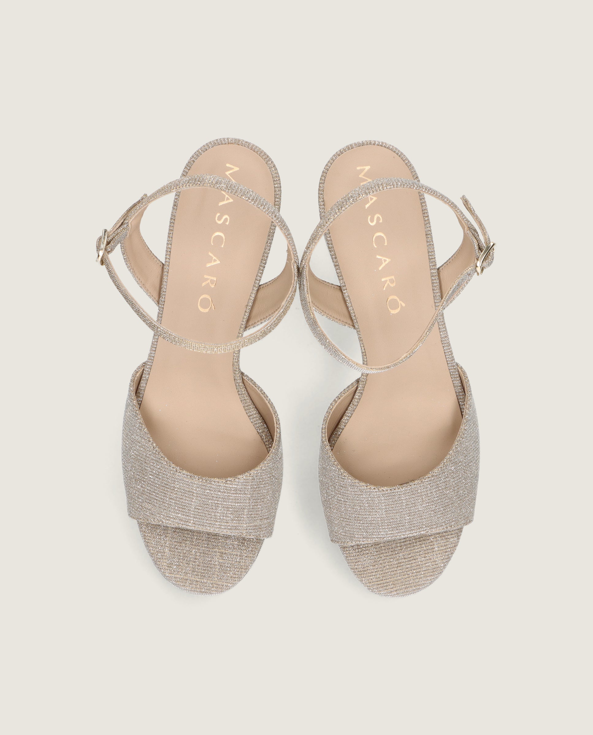 Sandalias Mae Plateados Tejidos