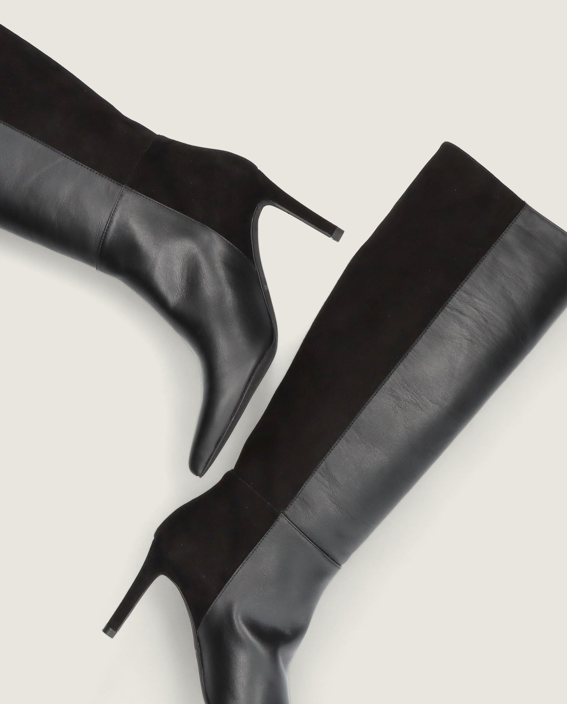 Renata Black Leather Boots