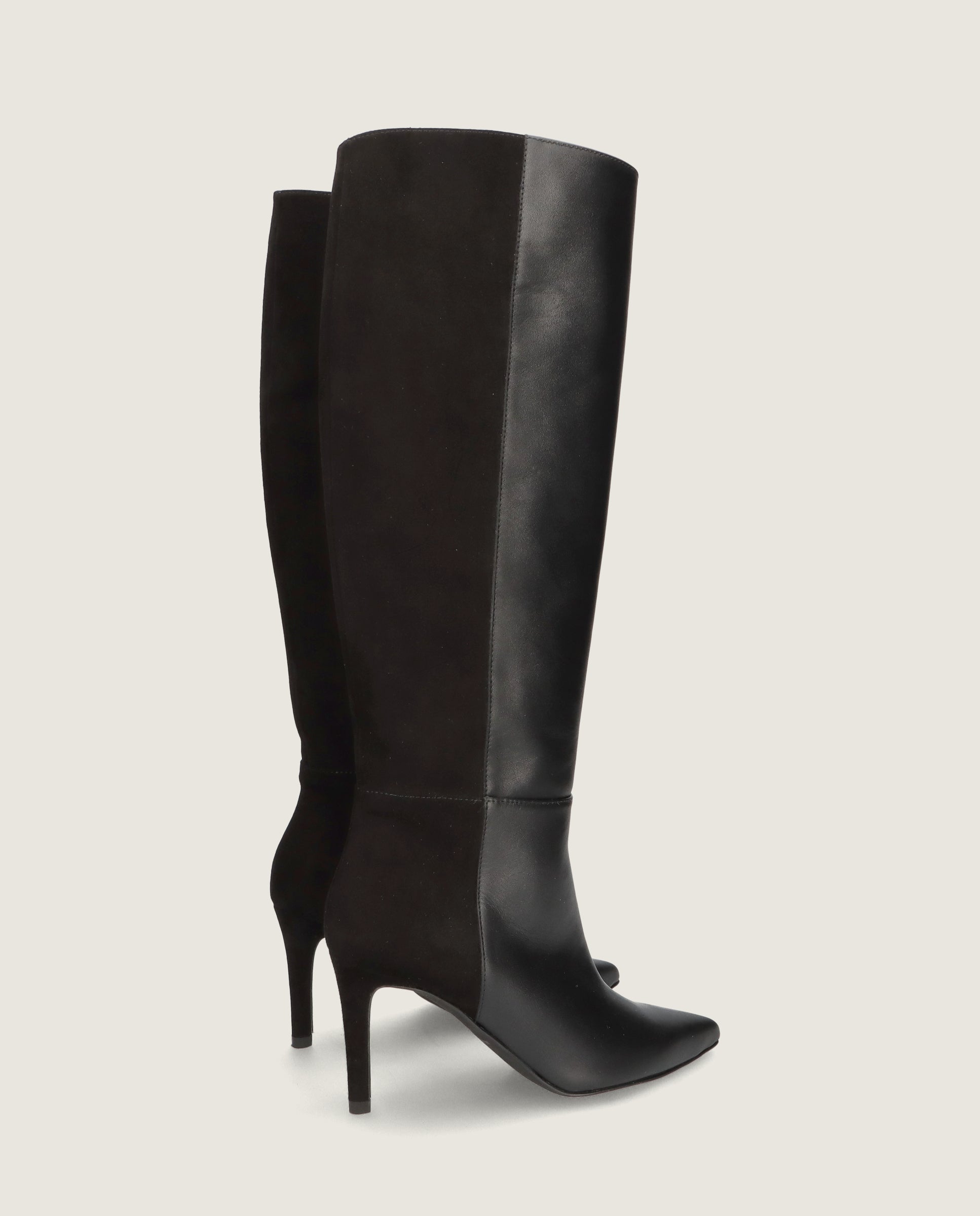 Renata Black Leather Boots