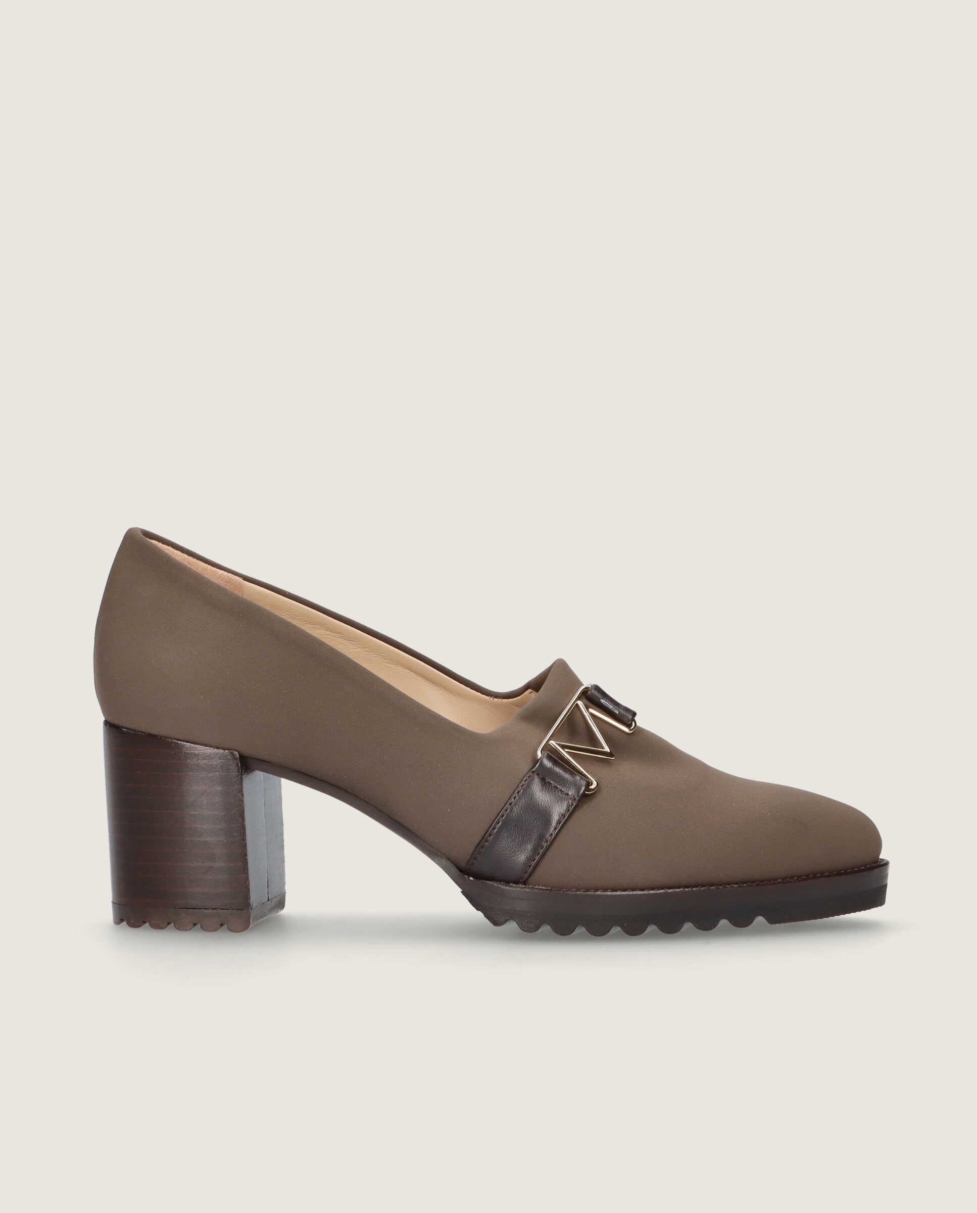 Zapatos Abotinados Cindy Marrones Tejidos