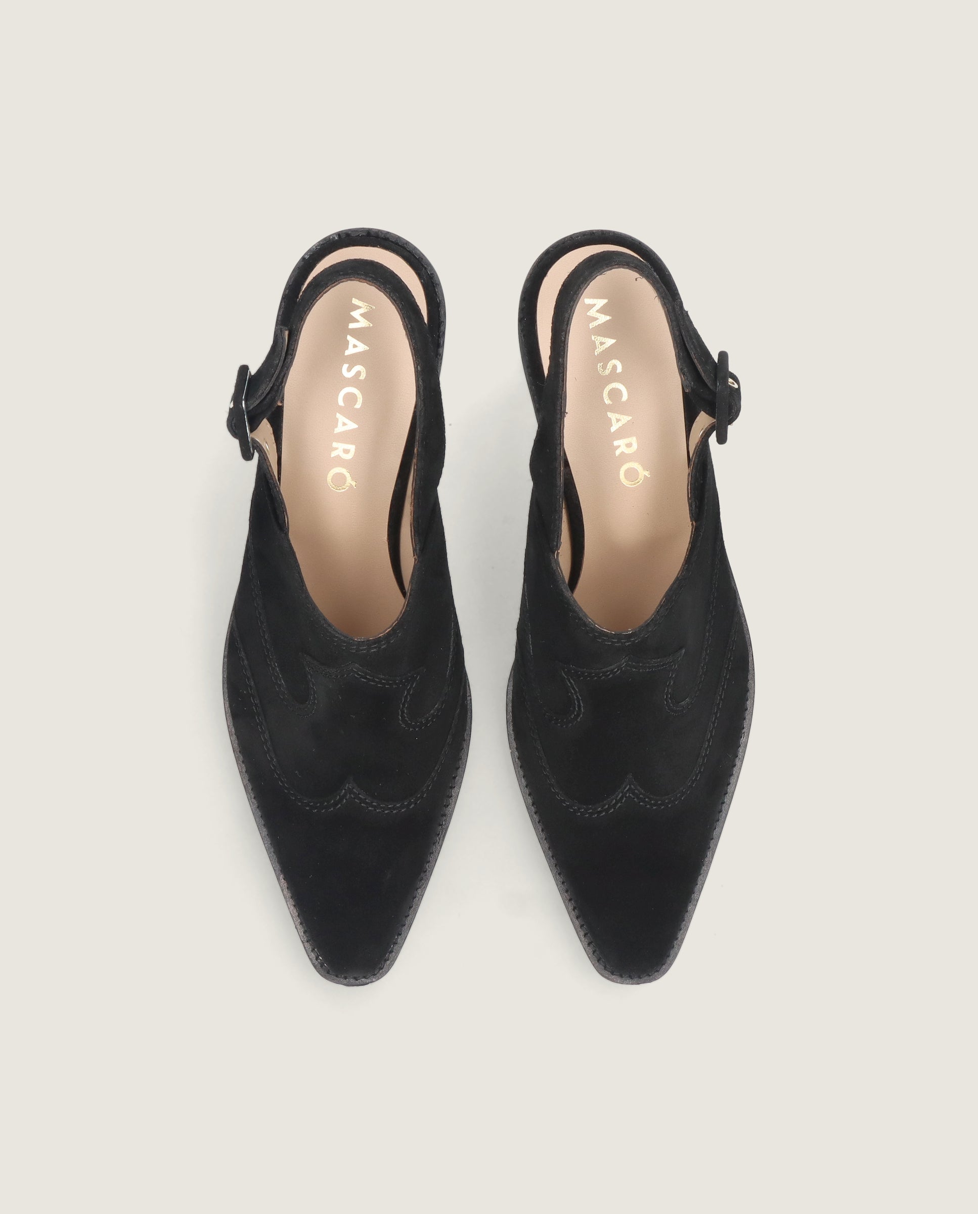 Alternative view of Nashville Black Suede Mules by Mascaro