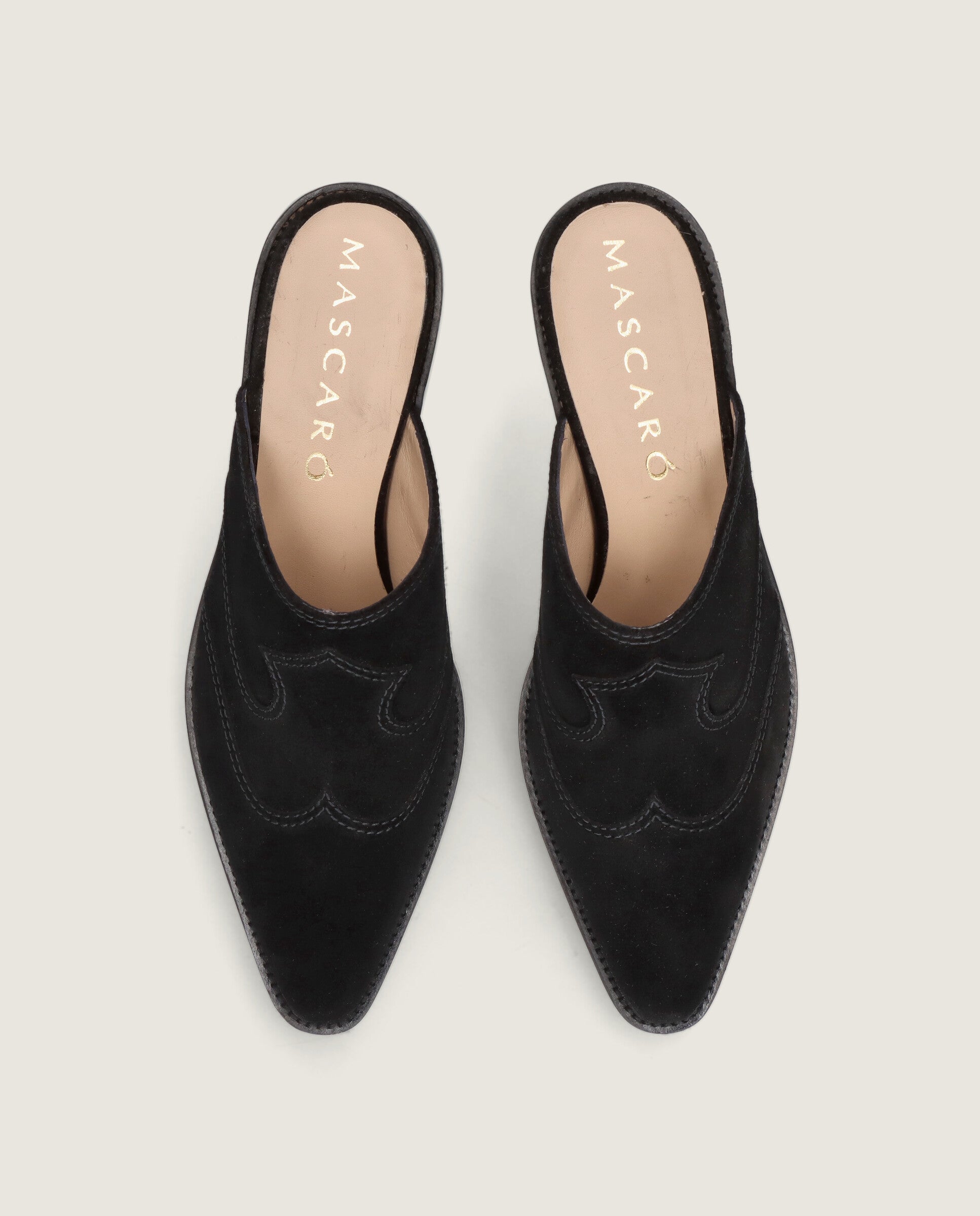 Mules en daim noir Nashville