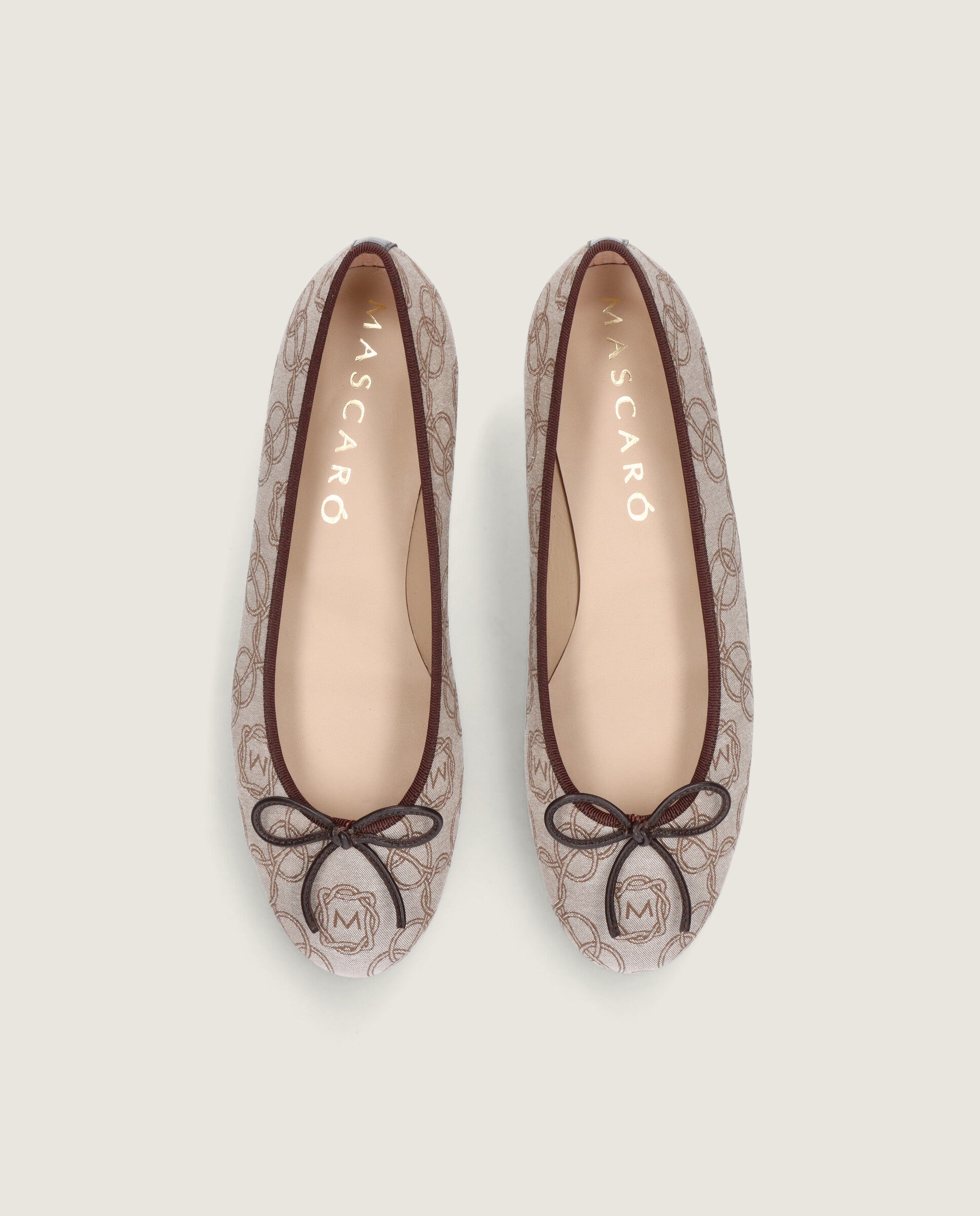 Vista alternativa de Bailarinas Audrey Marrones Tejidos por Mascaro