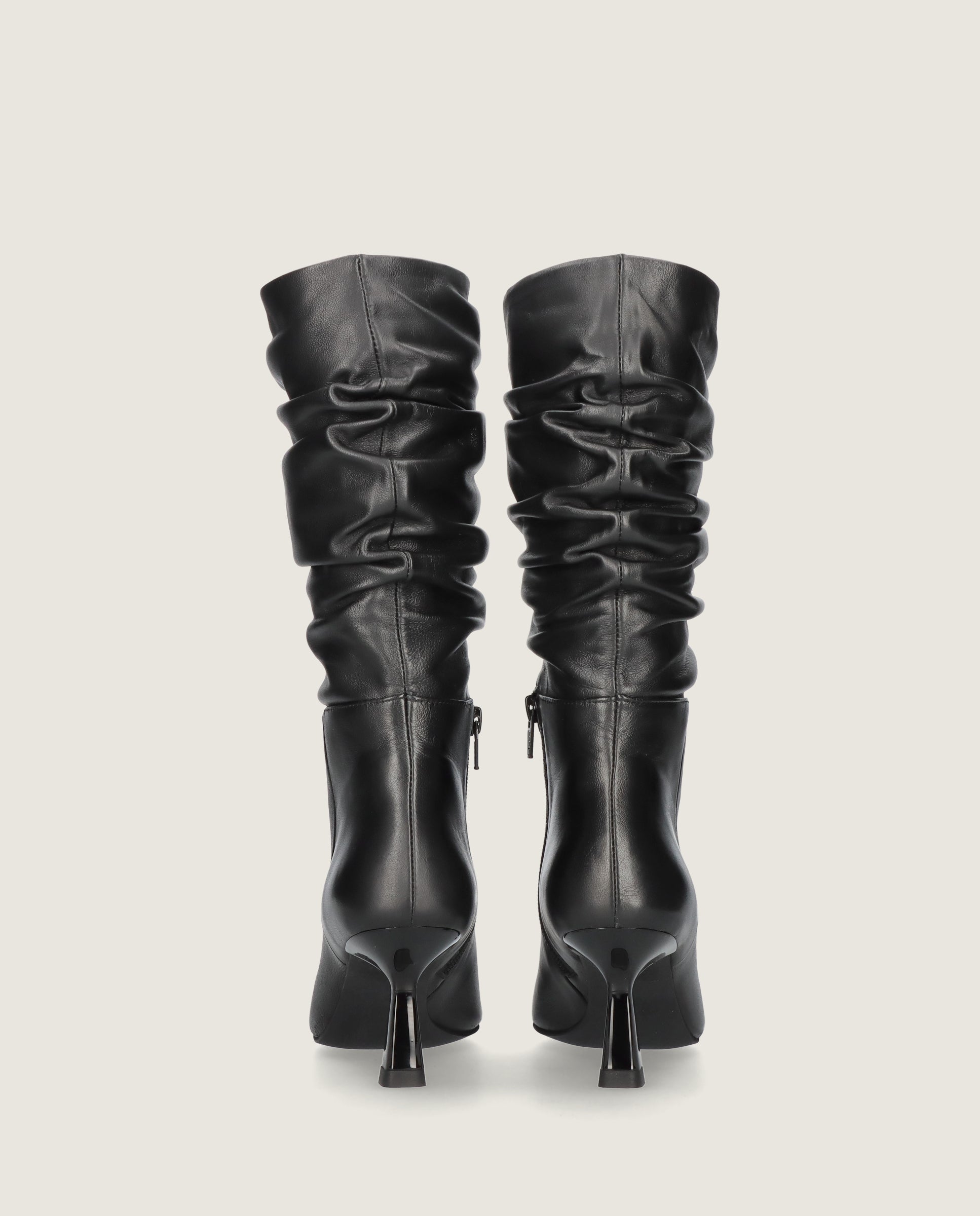 Aretha Schwarze Lederstiefel