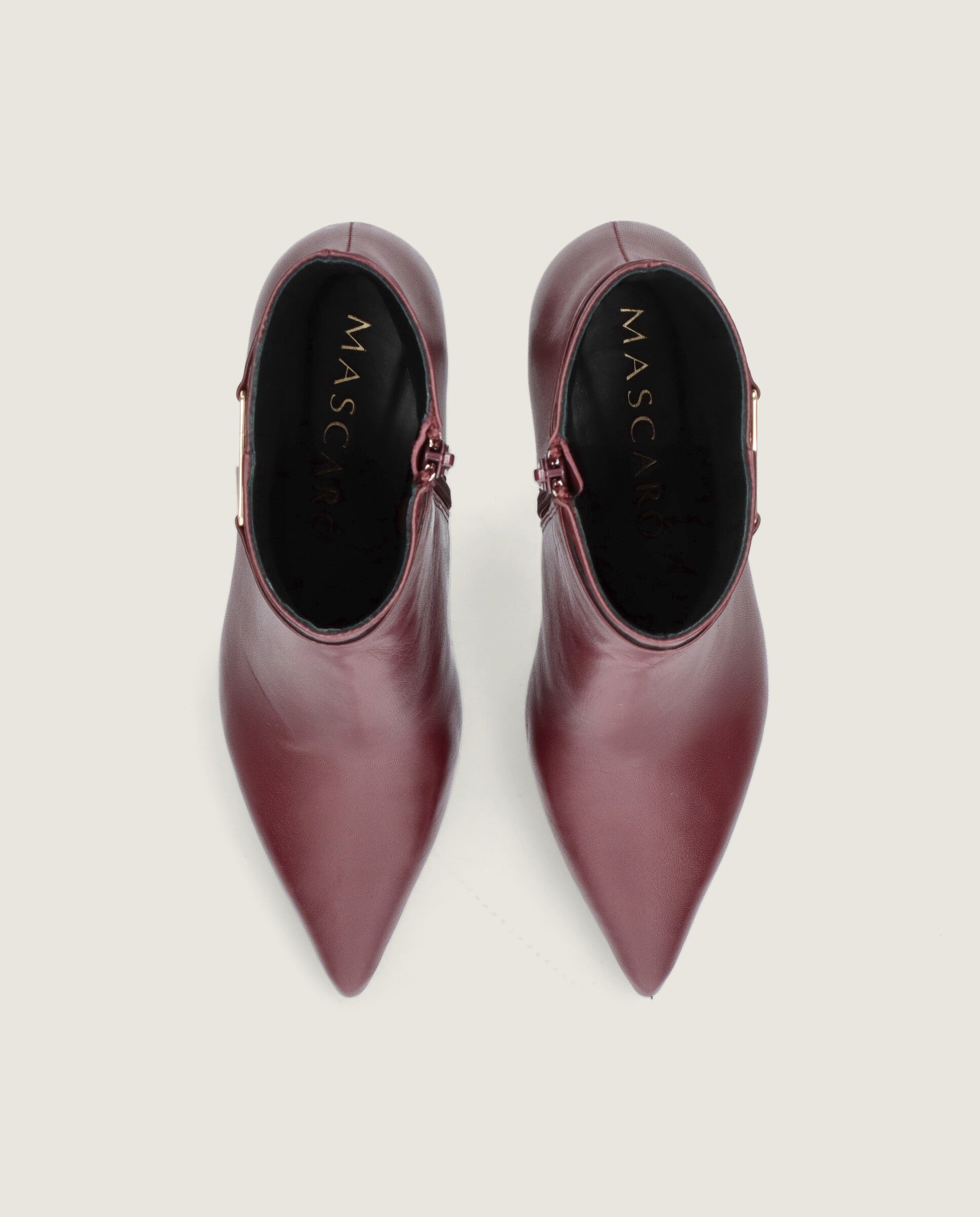 Vue alternative de Bottines en cuir rouge Aretha par Mascaro