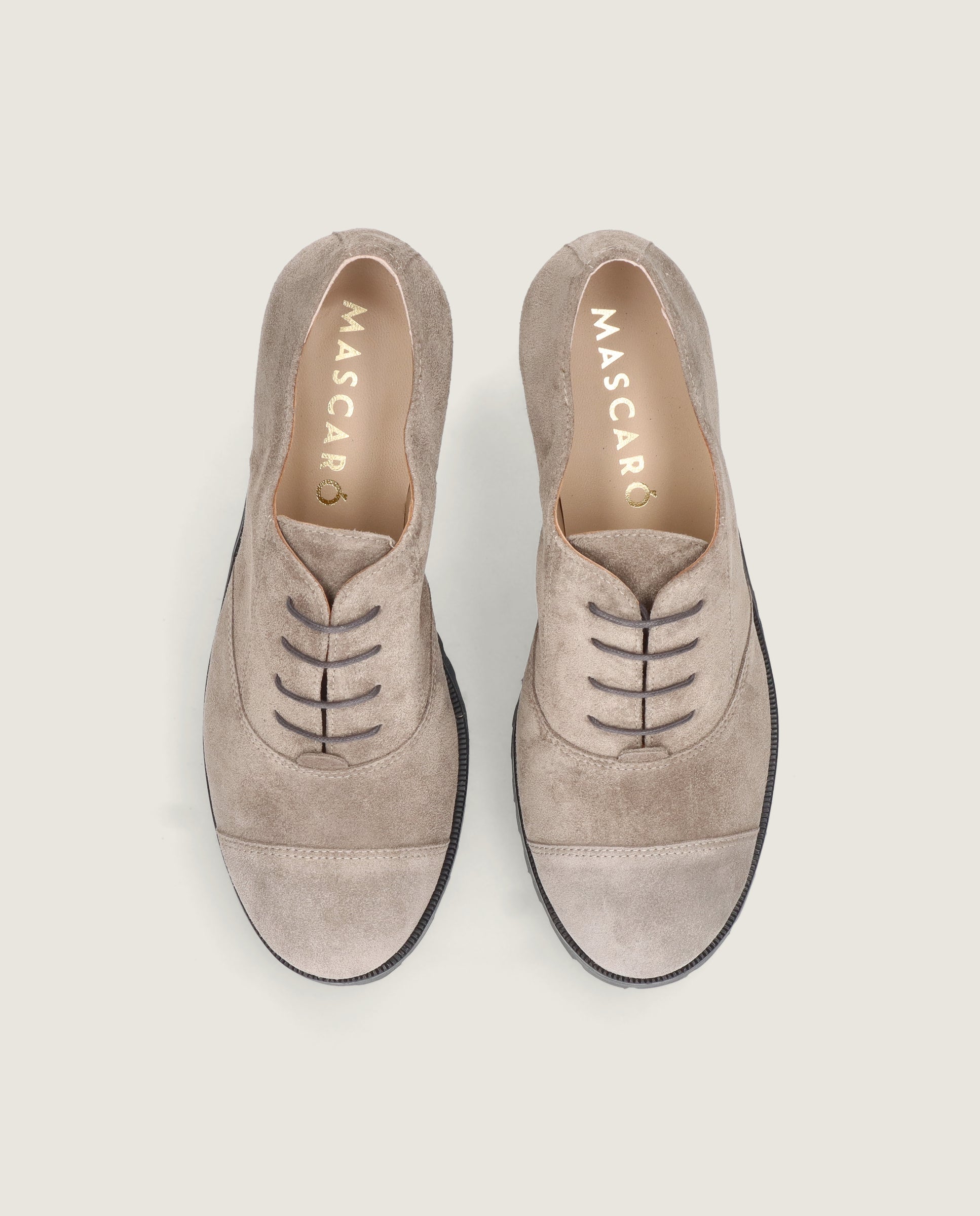 Zapatos Acordonados June Grises Ante