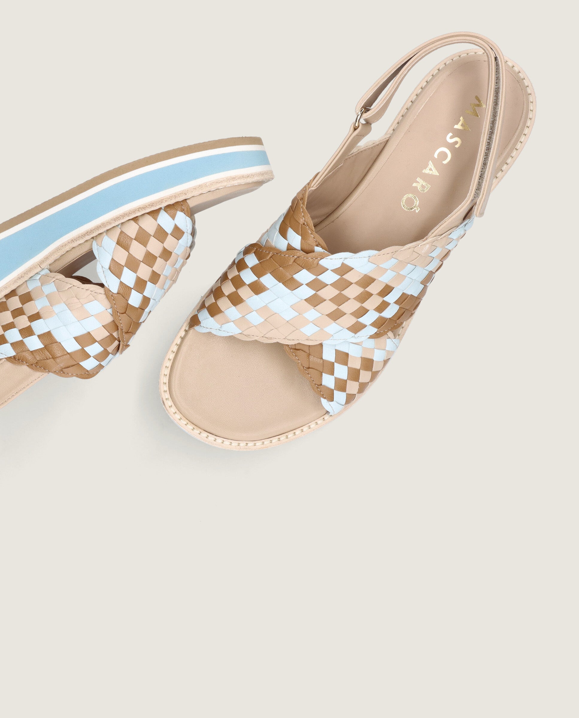 Sandales en cuir marron Lygia