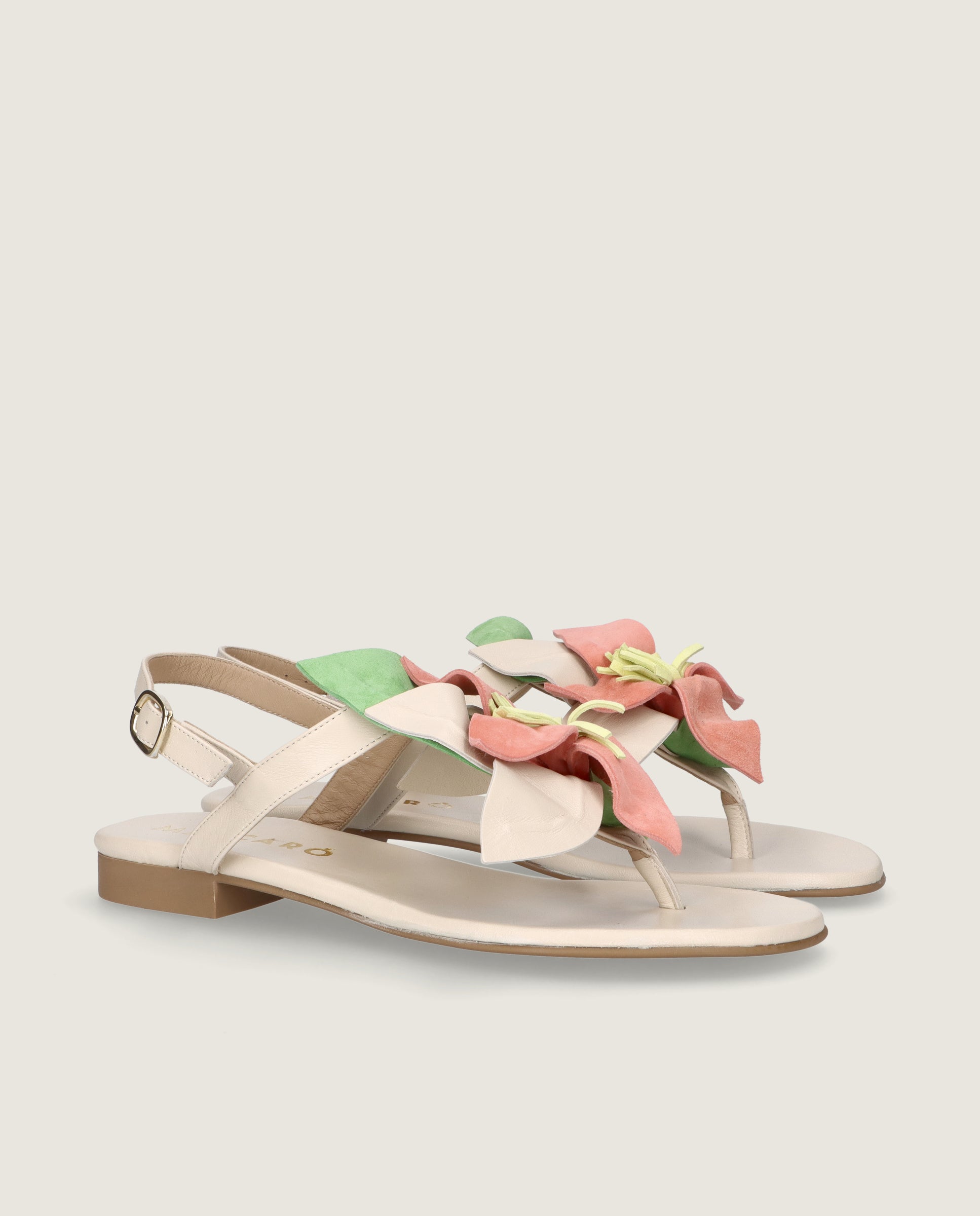 Image of Sandalias Lygia Blancos Piel by Mascaro