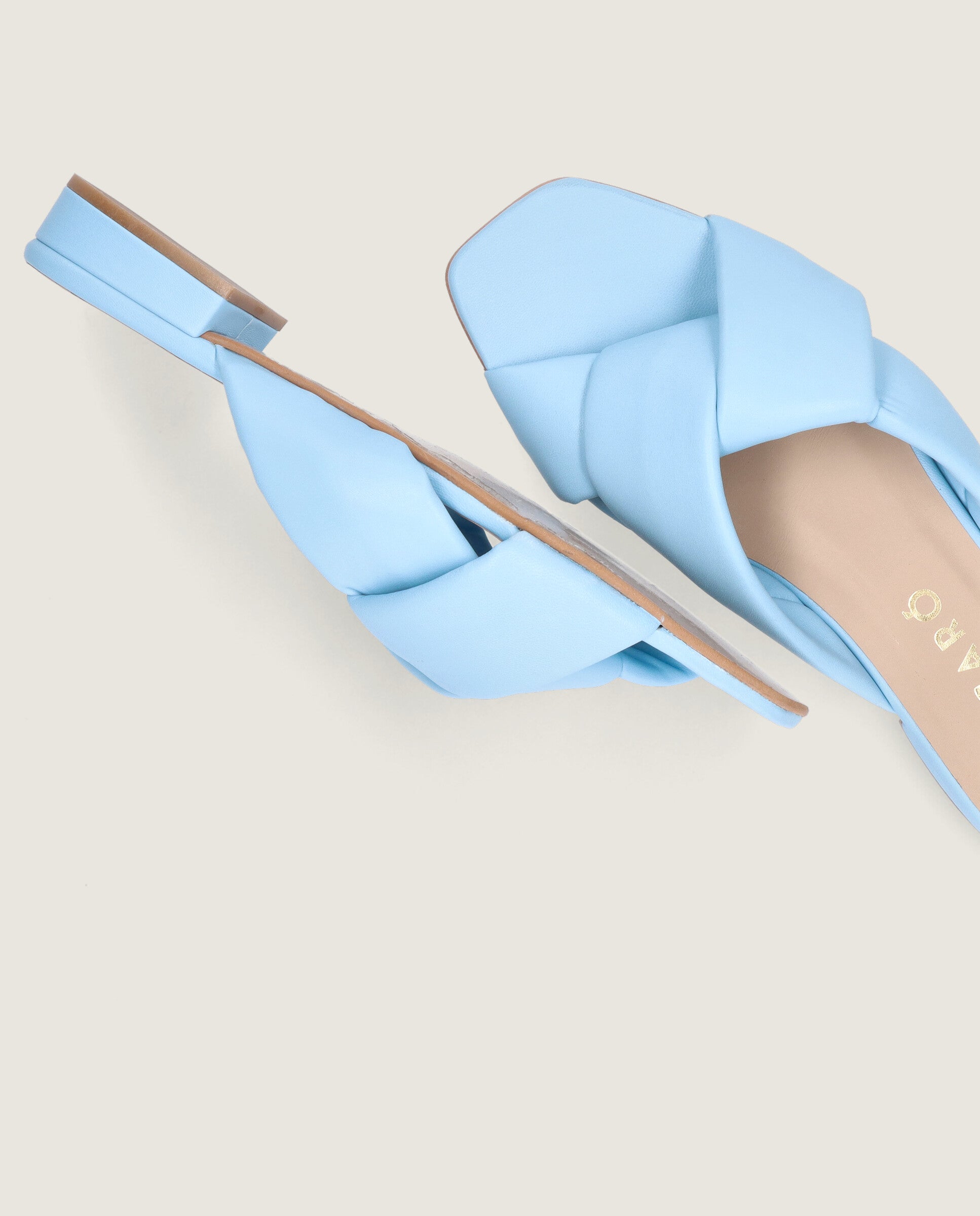 Eva Blue Leather Sandals
