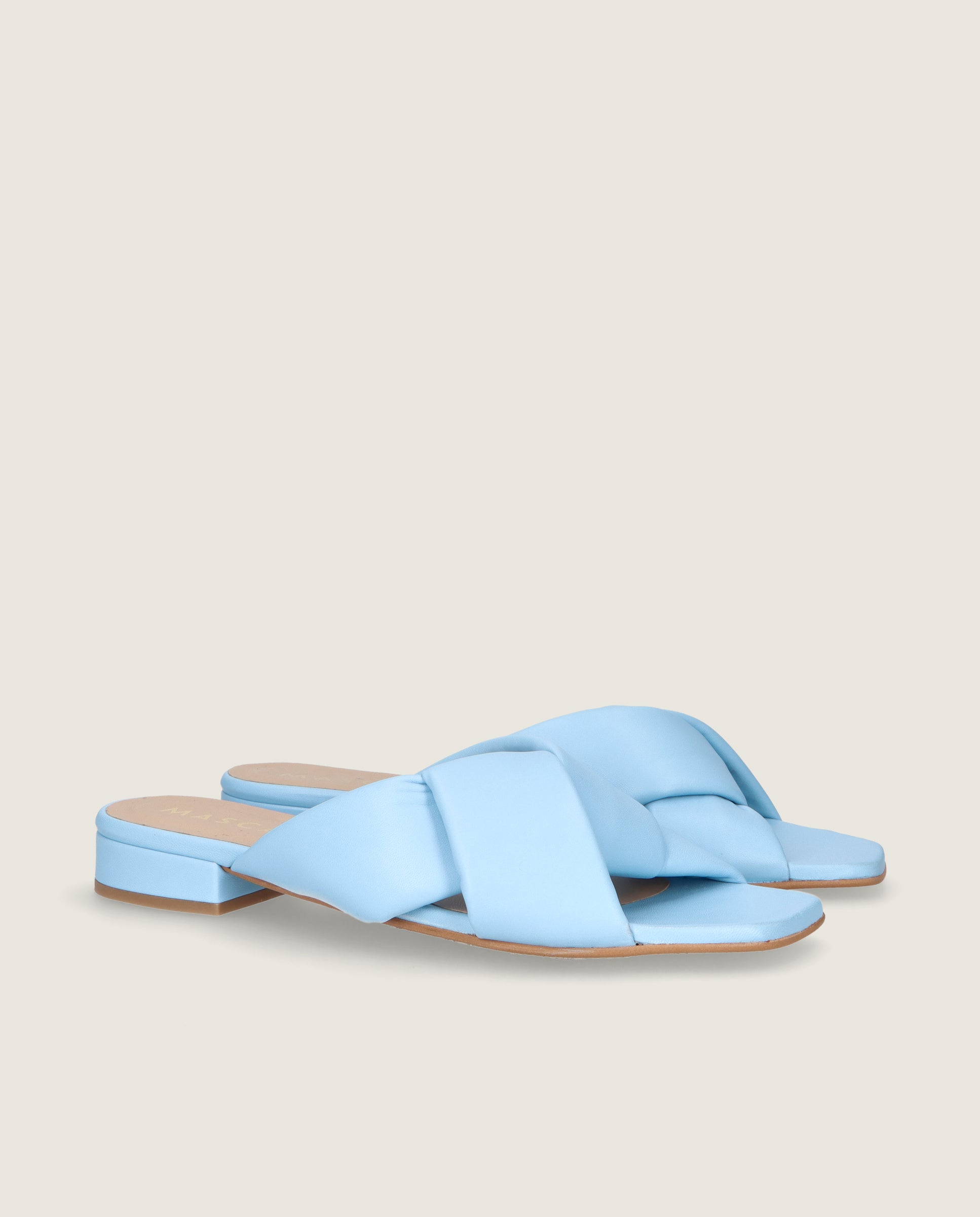 Imagen de Sandalias Eva Azules Piel por Mascaro