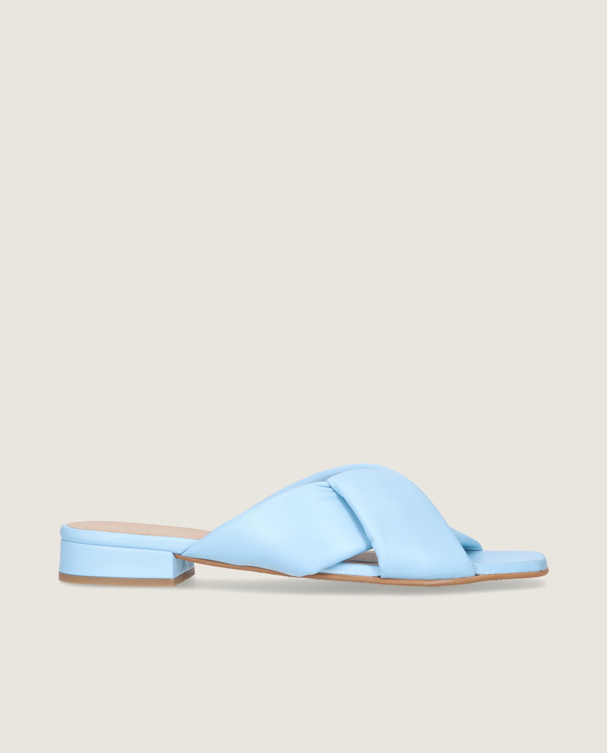 Eva Blue Leather Sandals