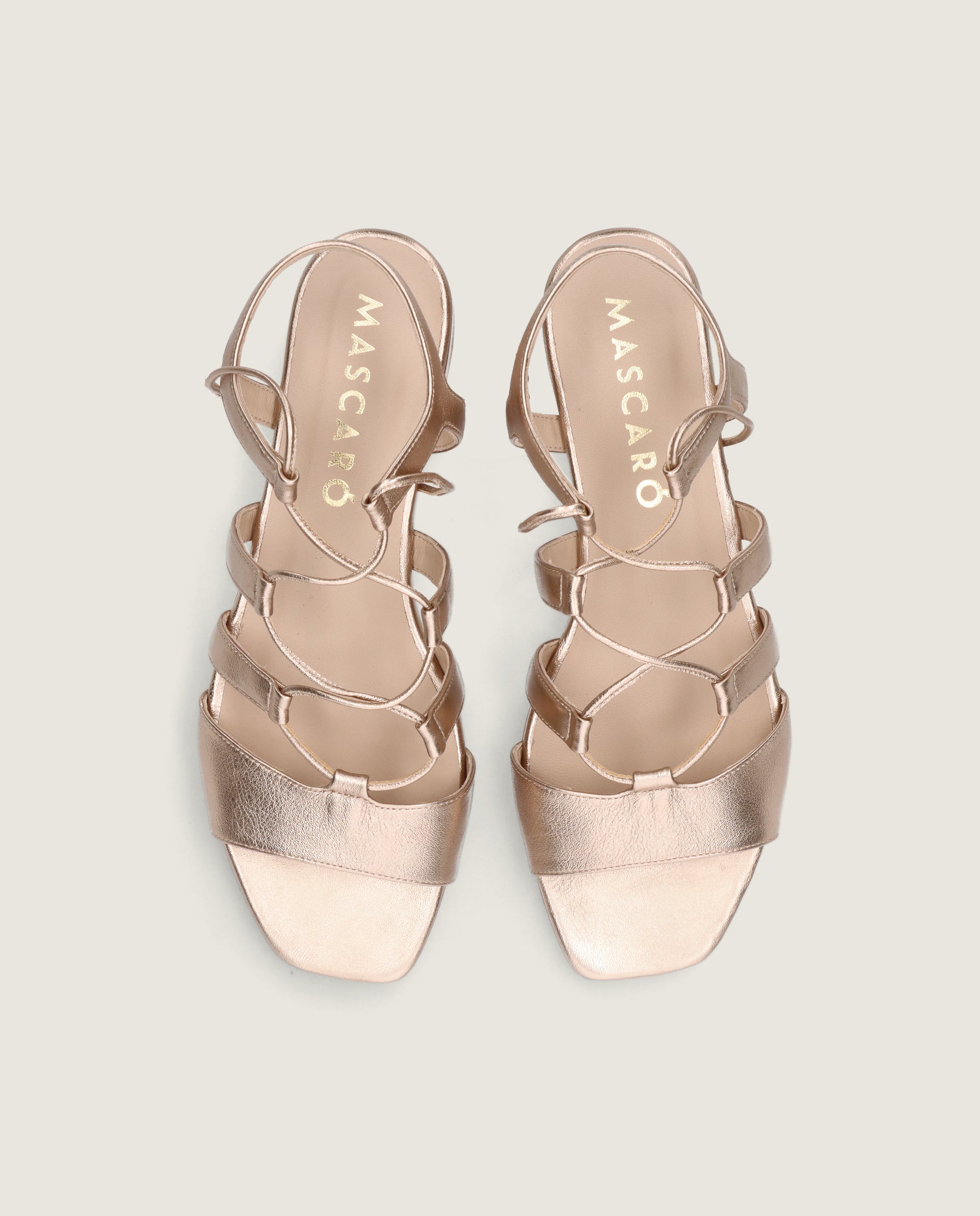 Sandalias Eva Dorados Pieles Metalizadas