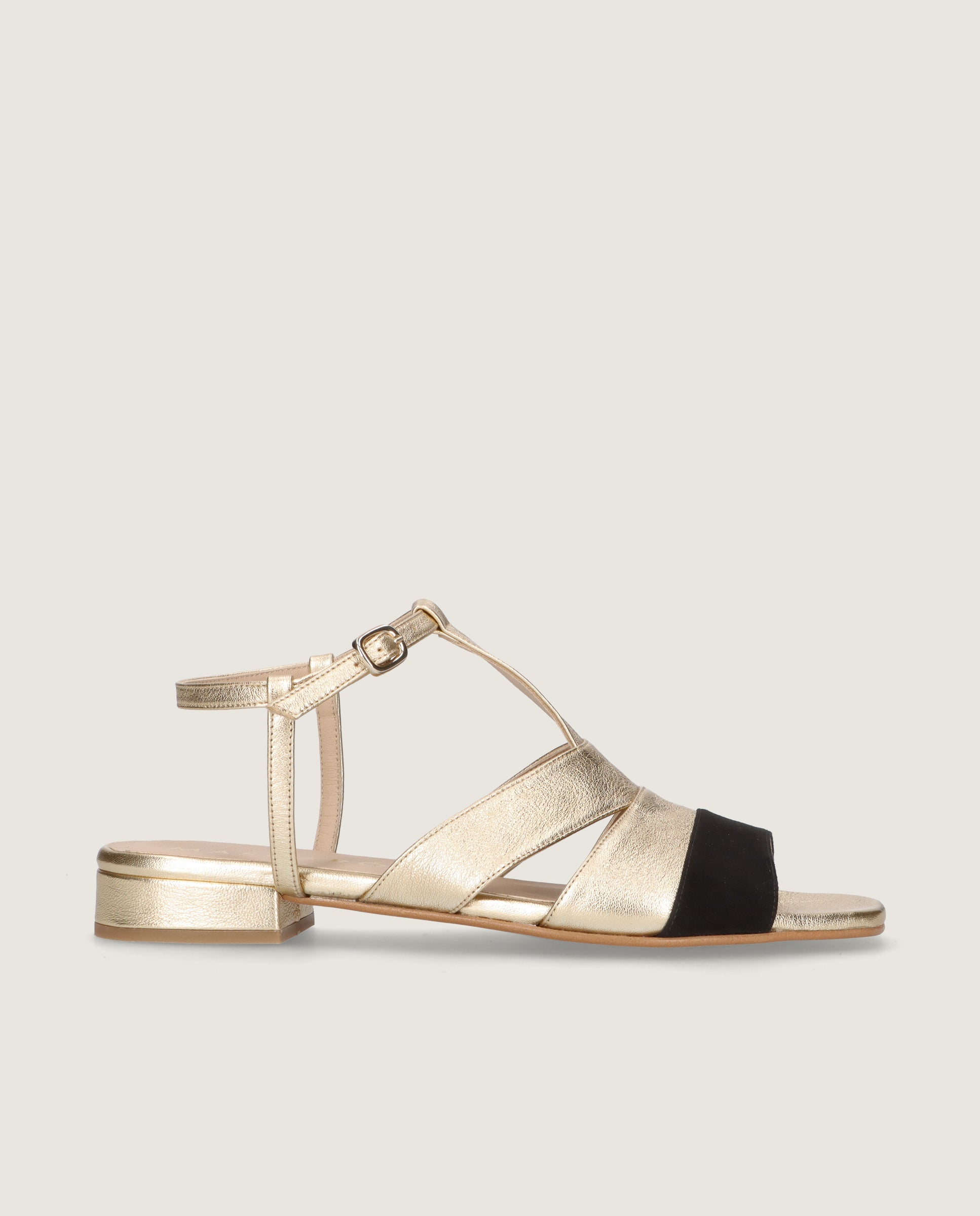 Sandalias Eva Dorados Piel