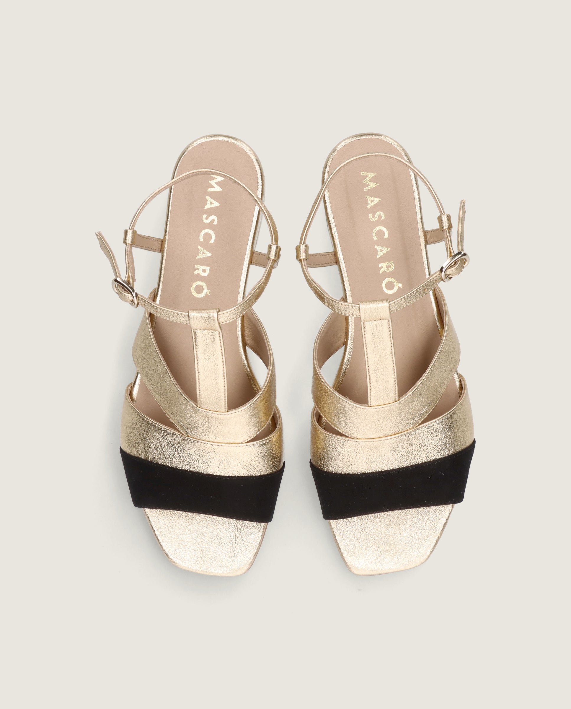 Vista alternativa de Sandalias Eva Dorados Piel por Mascaro