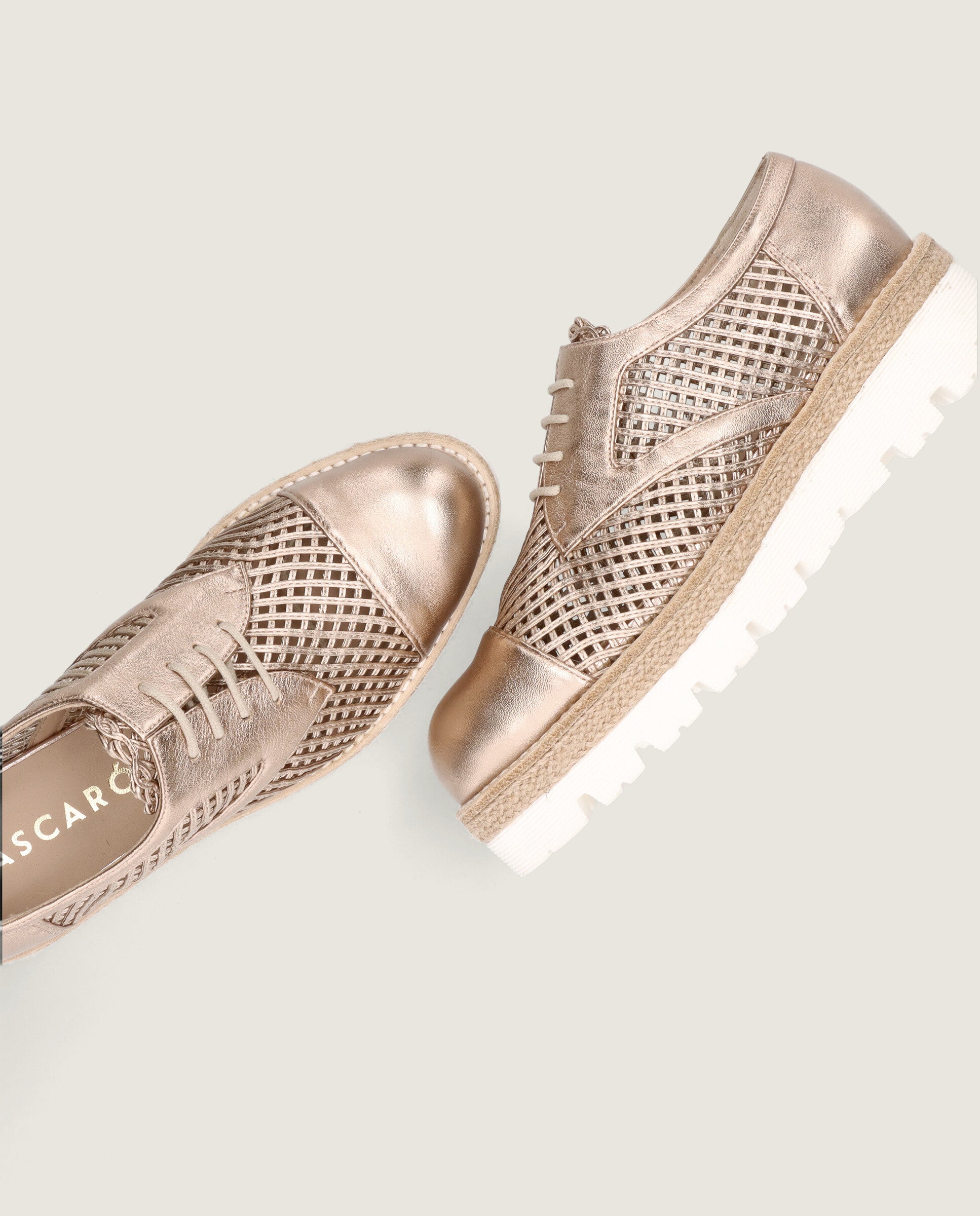 Zapatos Acordonados Terry Dorados Pieles metalizadas