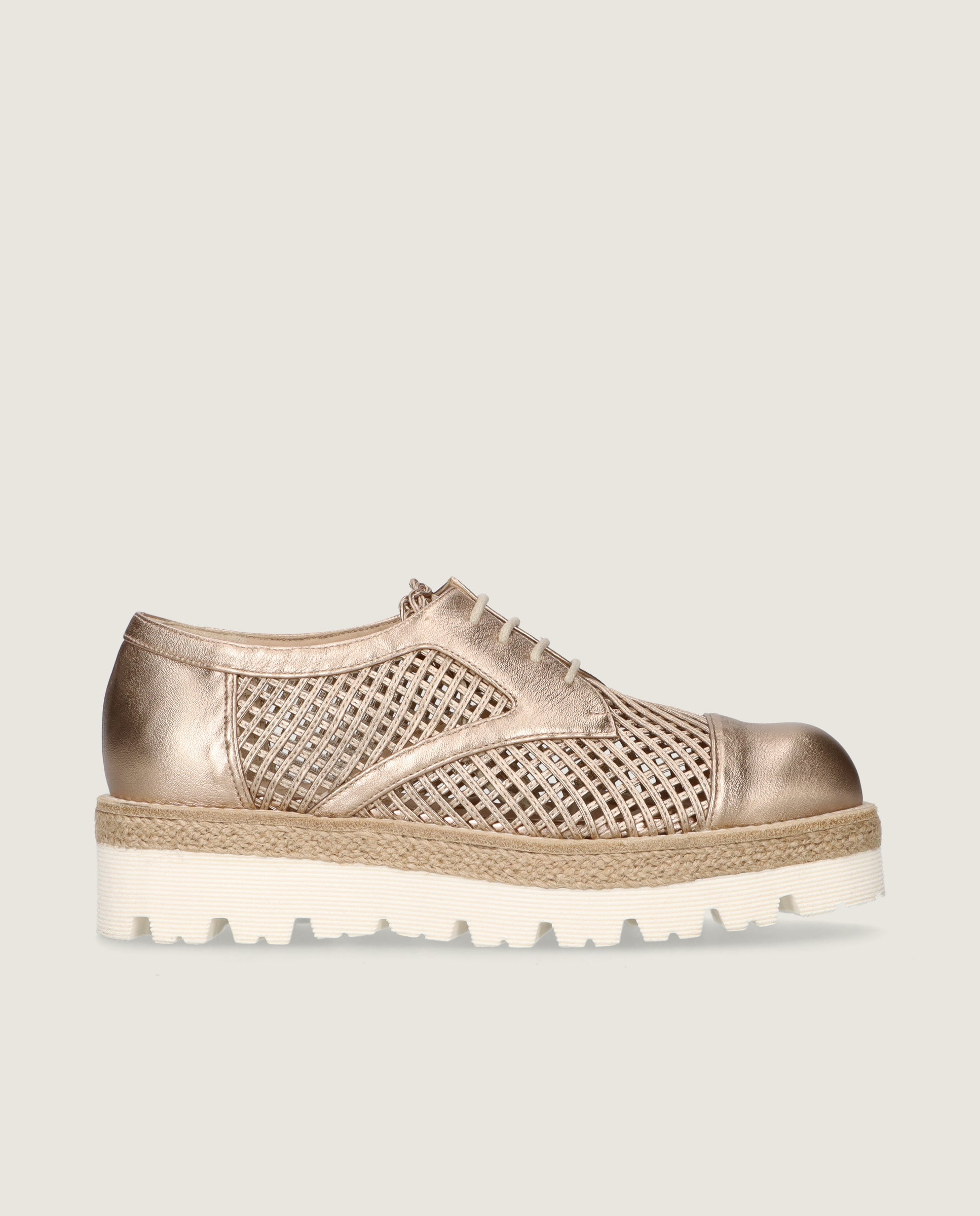 Zapatos Acordonados Terry Dorados Pieles metalizadas