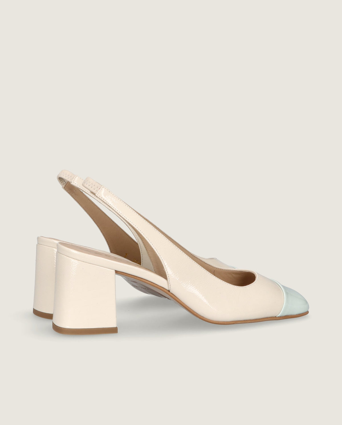 Anuk Patent Leather White Pumps