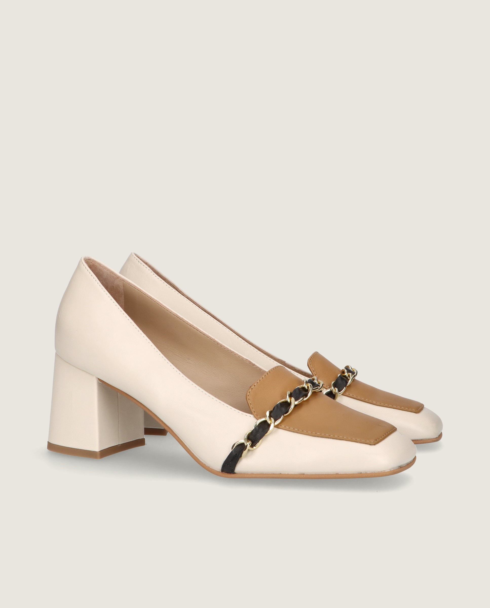 Imagen de Loafers Anuk Blancos Piel por Mascaro