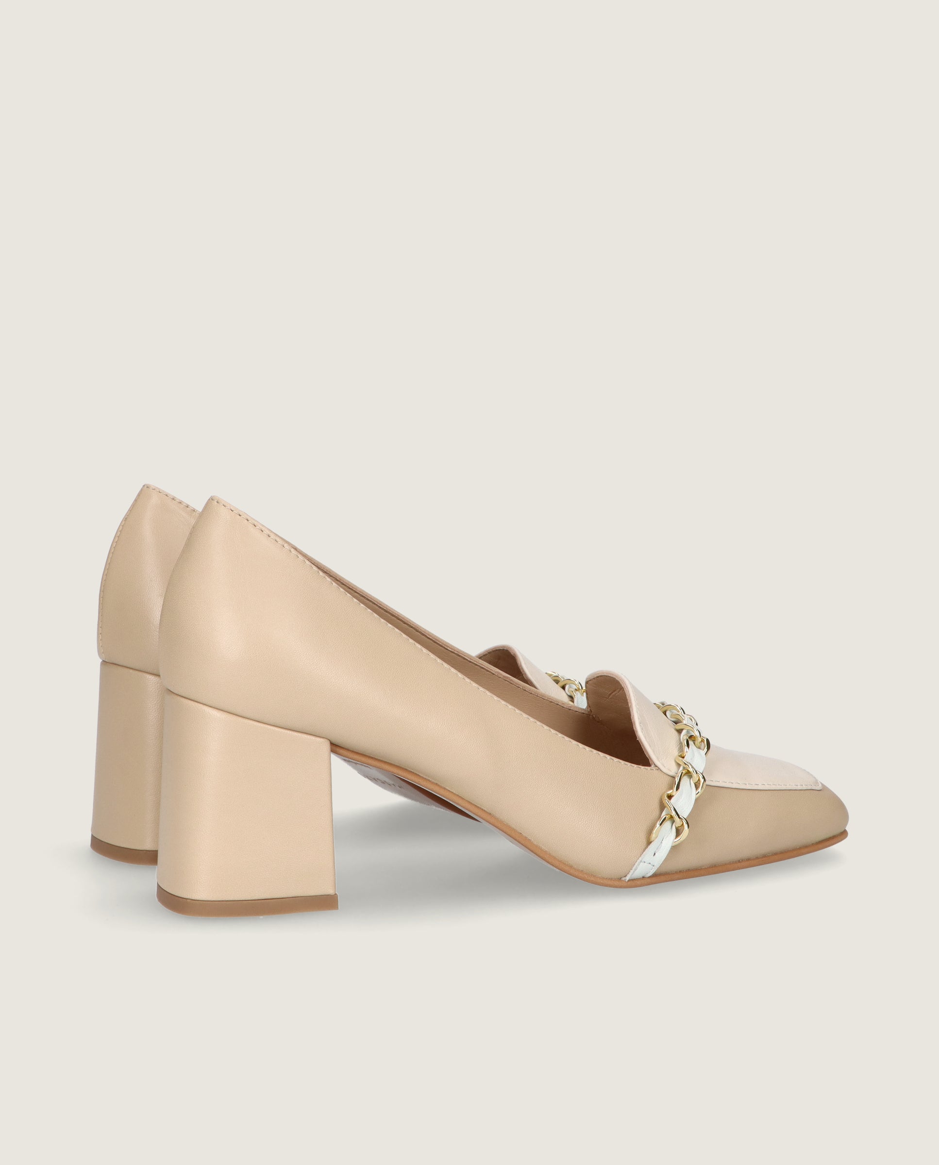 Beige Anuk Leder Loafers