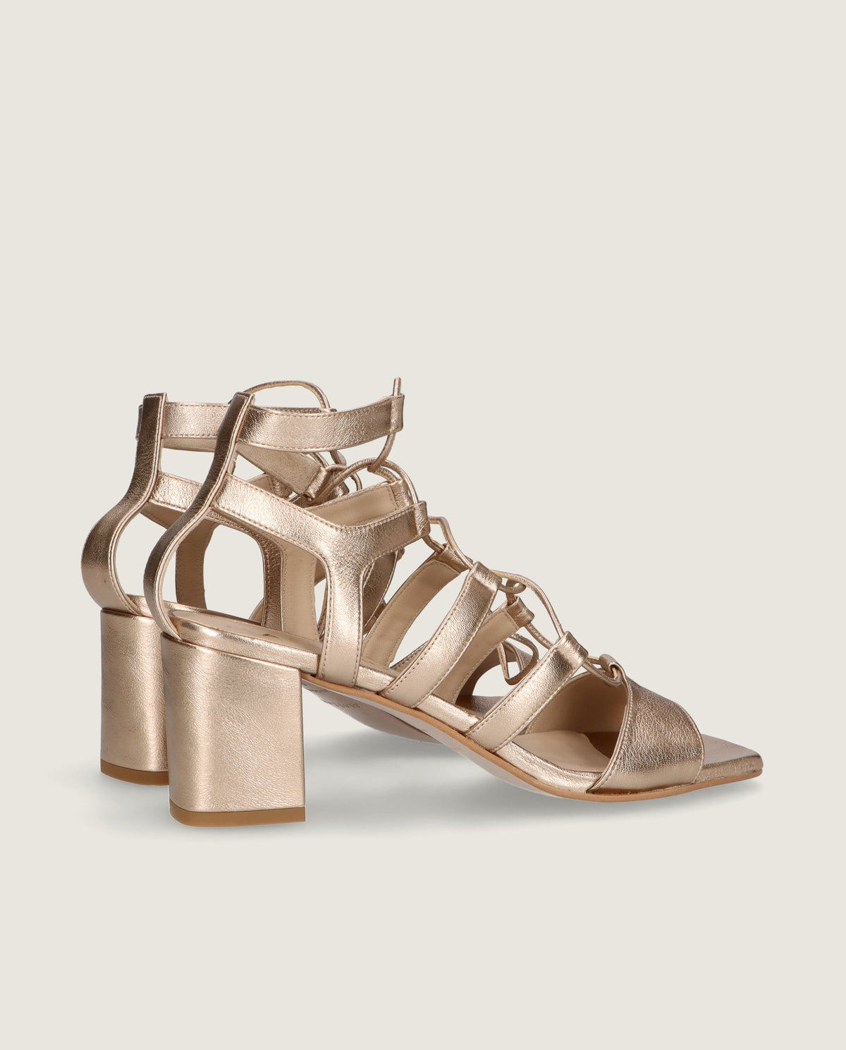 Sandalias Annie Dorados Pieles metalizadas