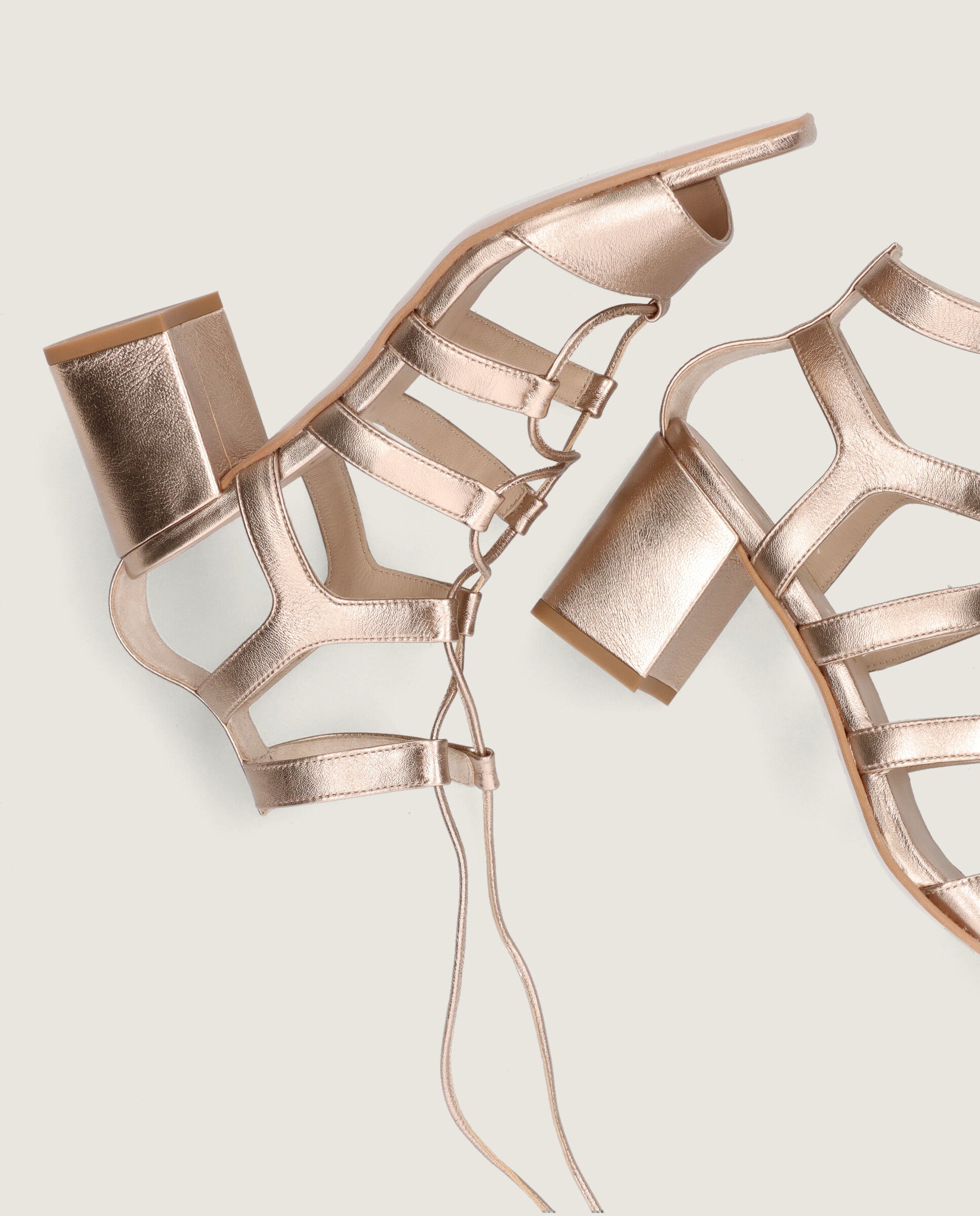 Annie Sandalen Goldene Metallisierte Leder