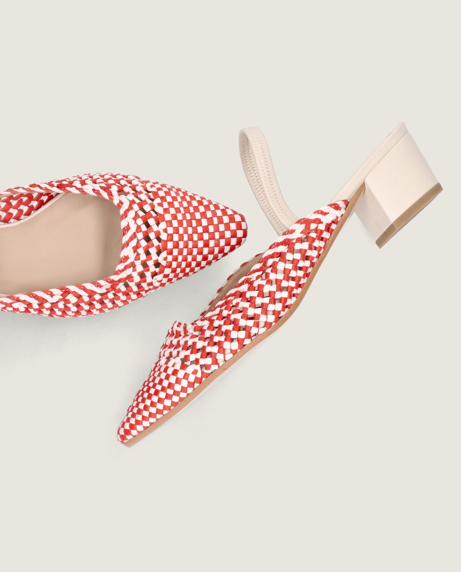 Greta Red Leather Pumps