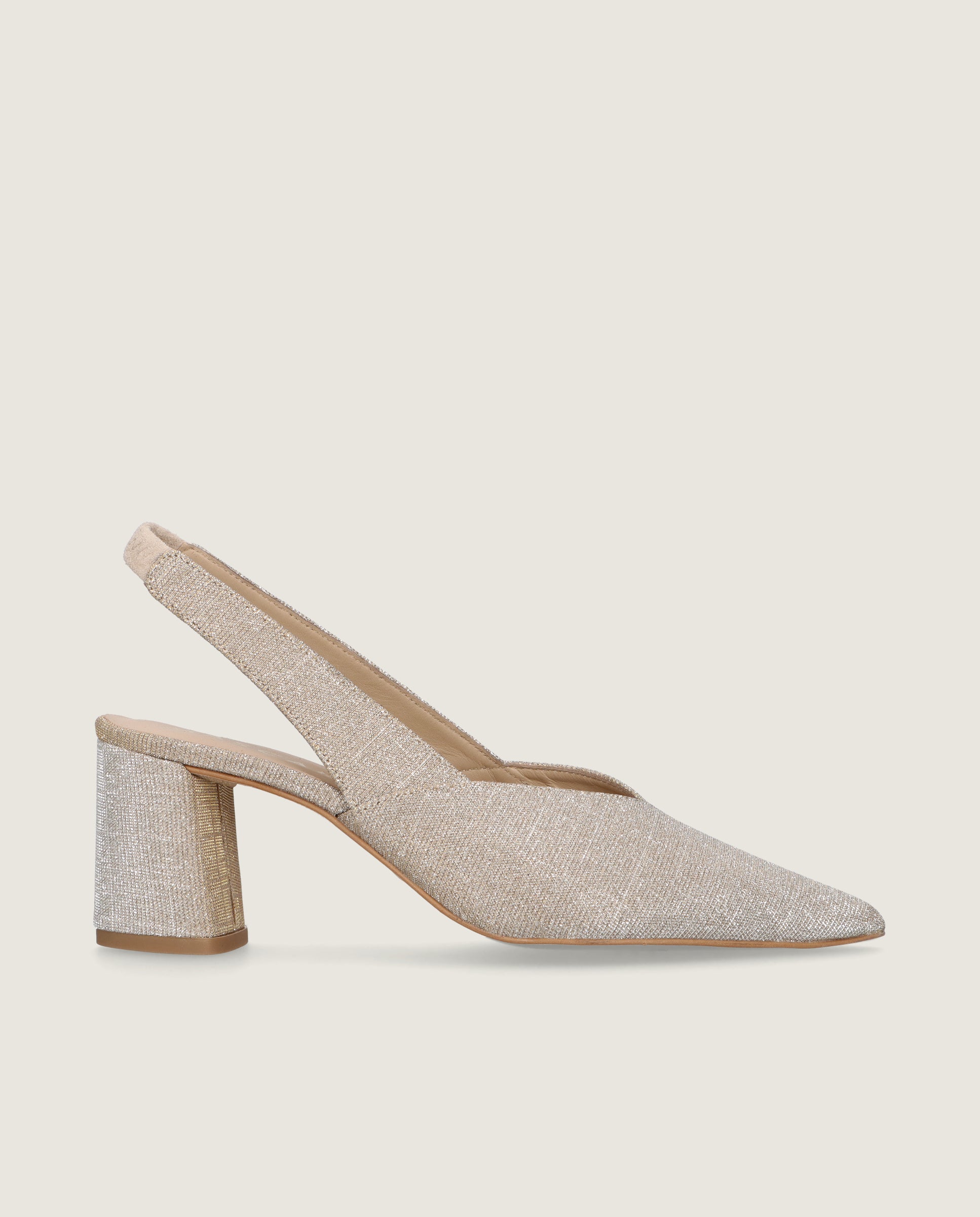 Salon Phoebe Silberne Gewebte Metallics