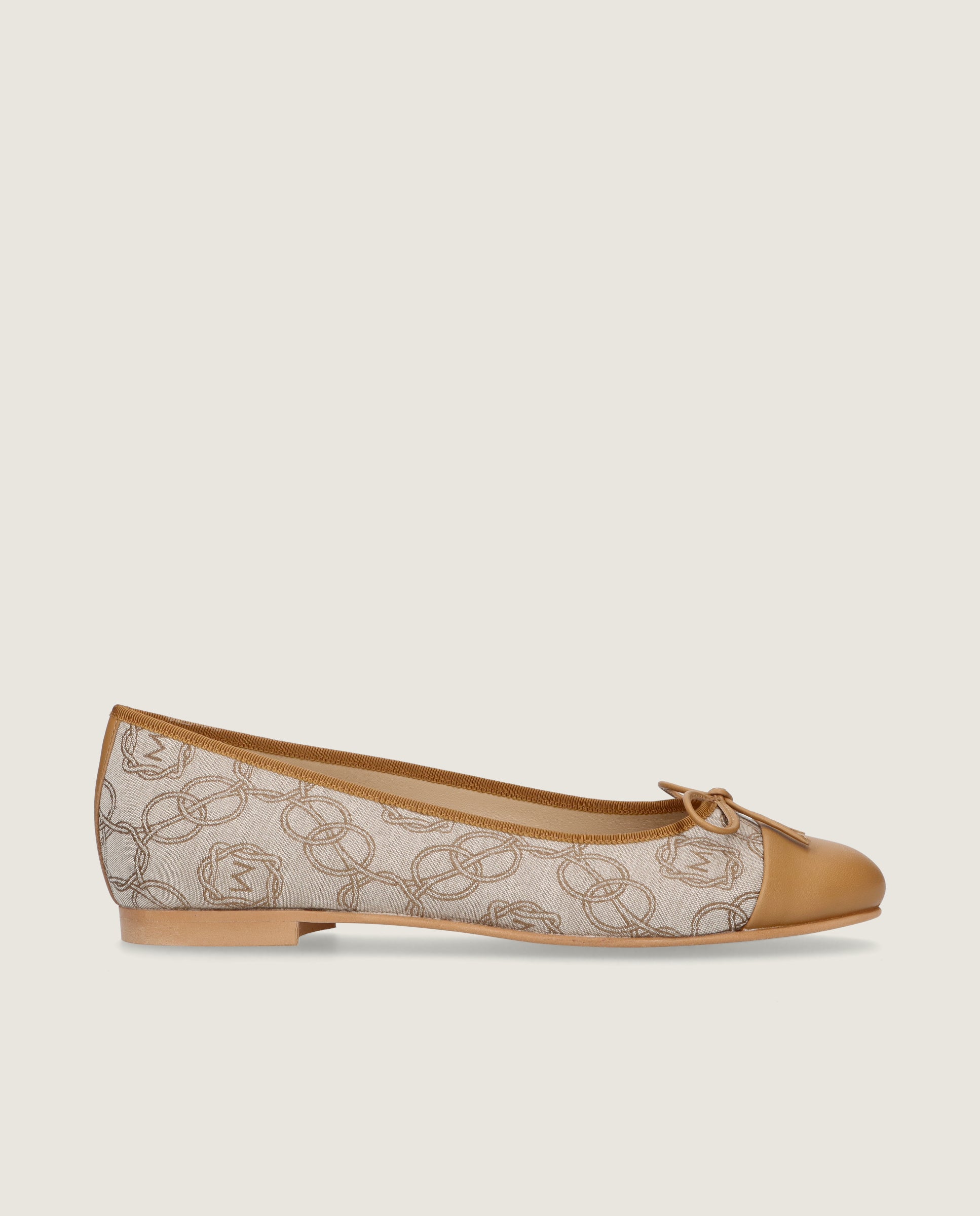 Beige Audrey Ballerinas Gewebe