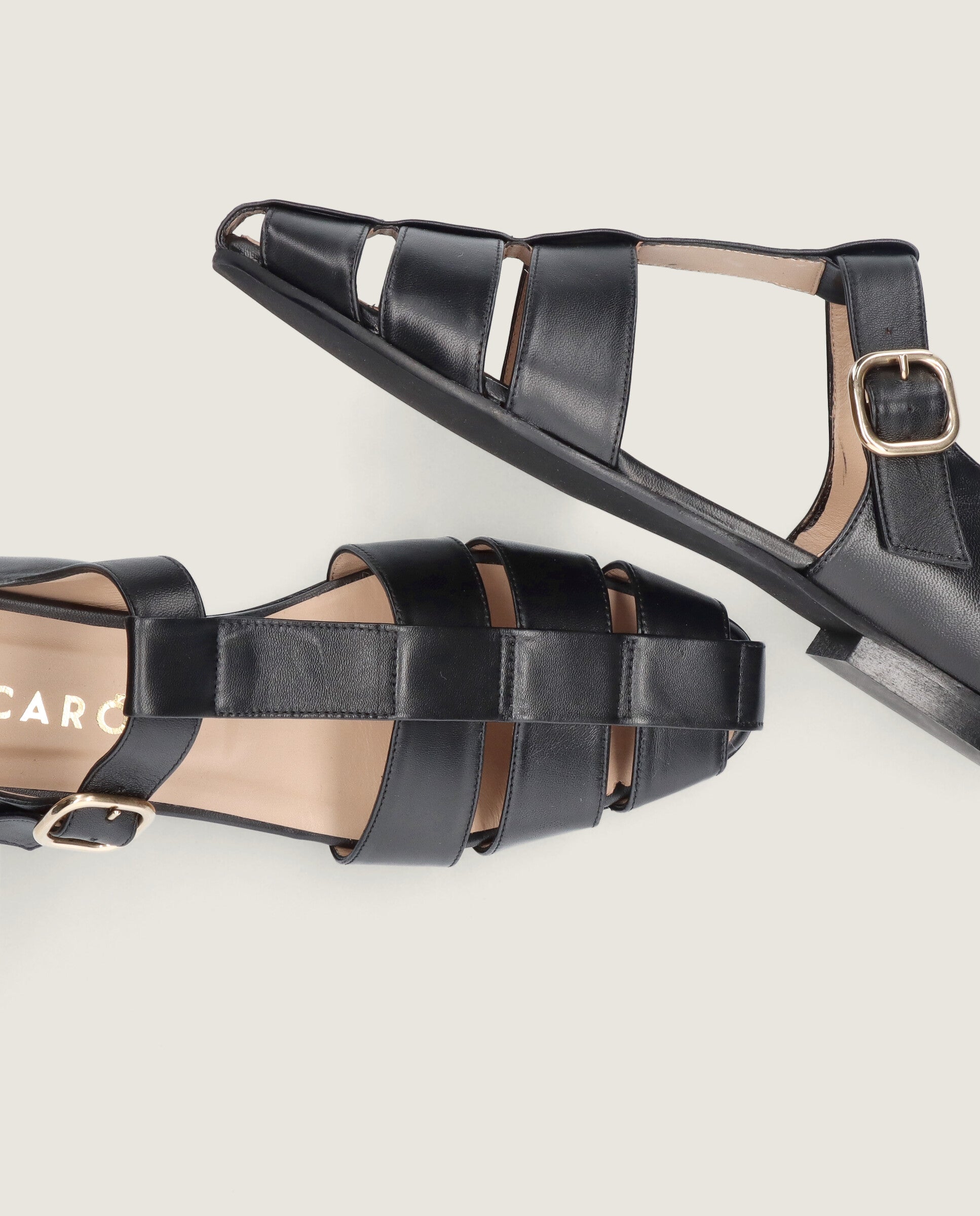 Sandalias Fede Negros Piel