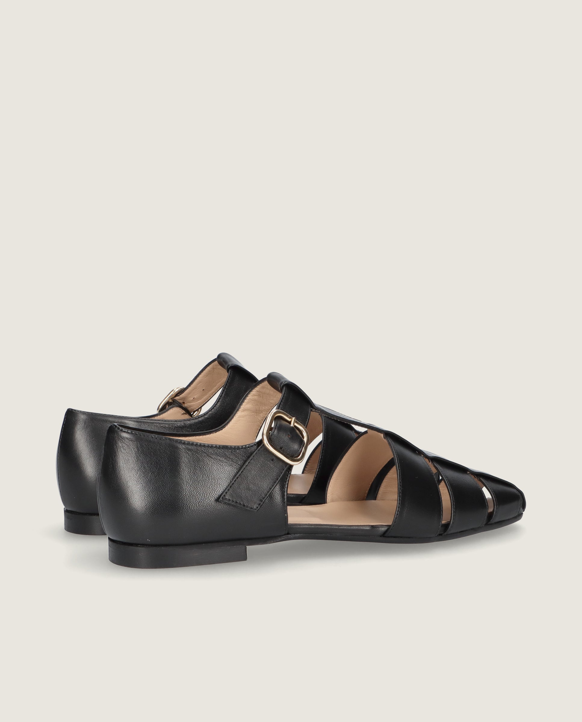 Sandalias Fede Negros Piel