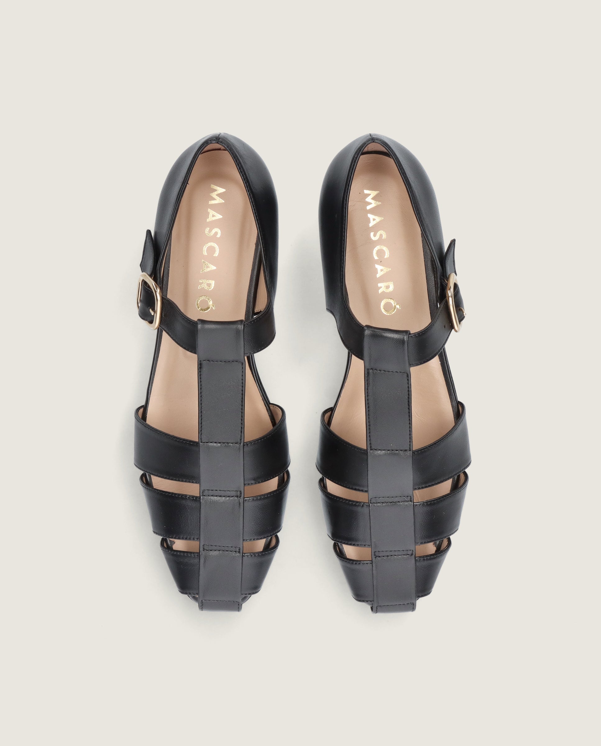 Sandalias Fede Negros Piel