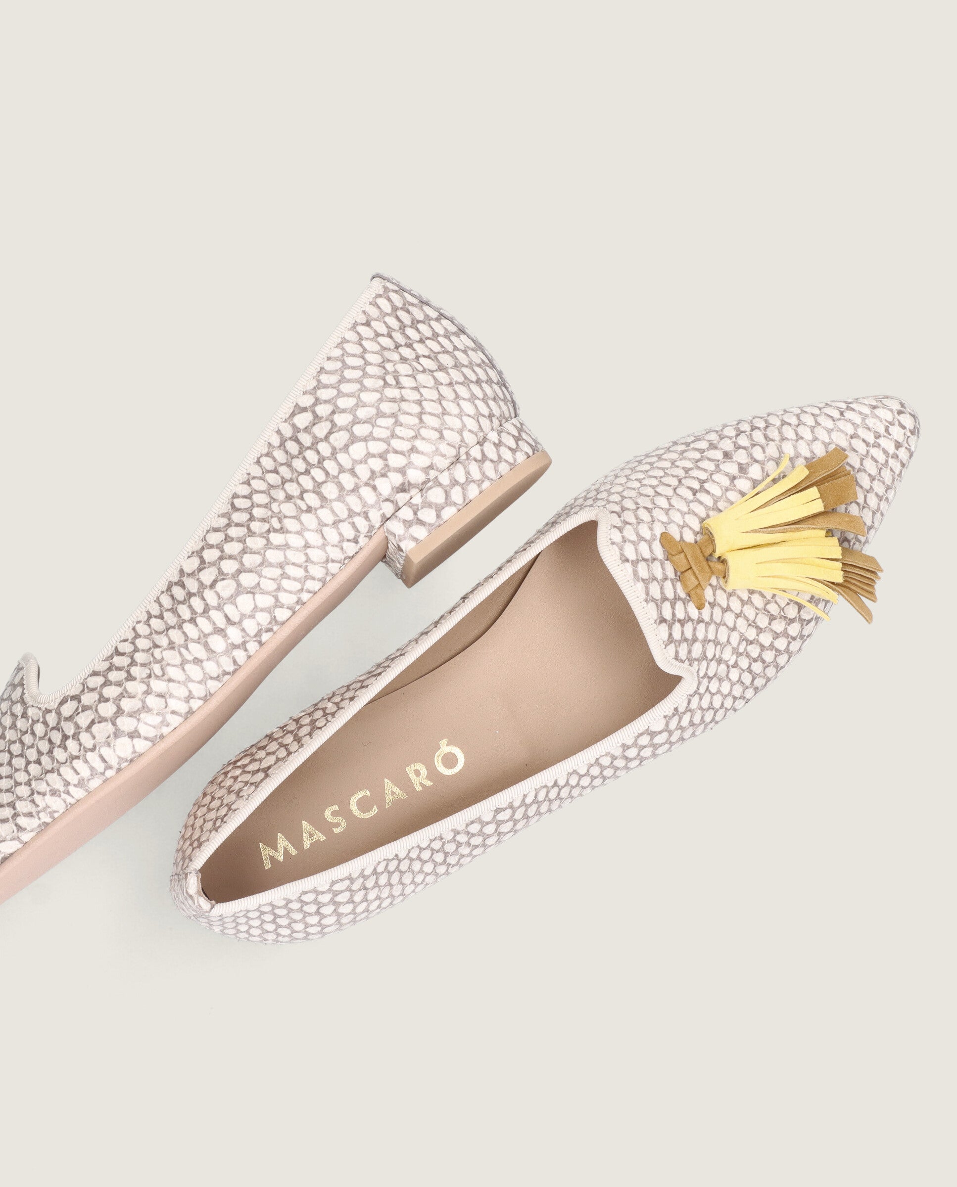 Loafers Elise Blancos Pieles estampadas