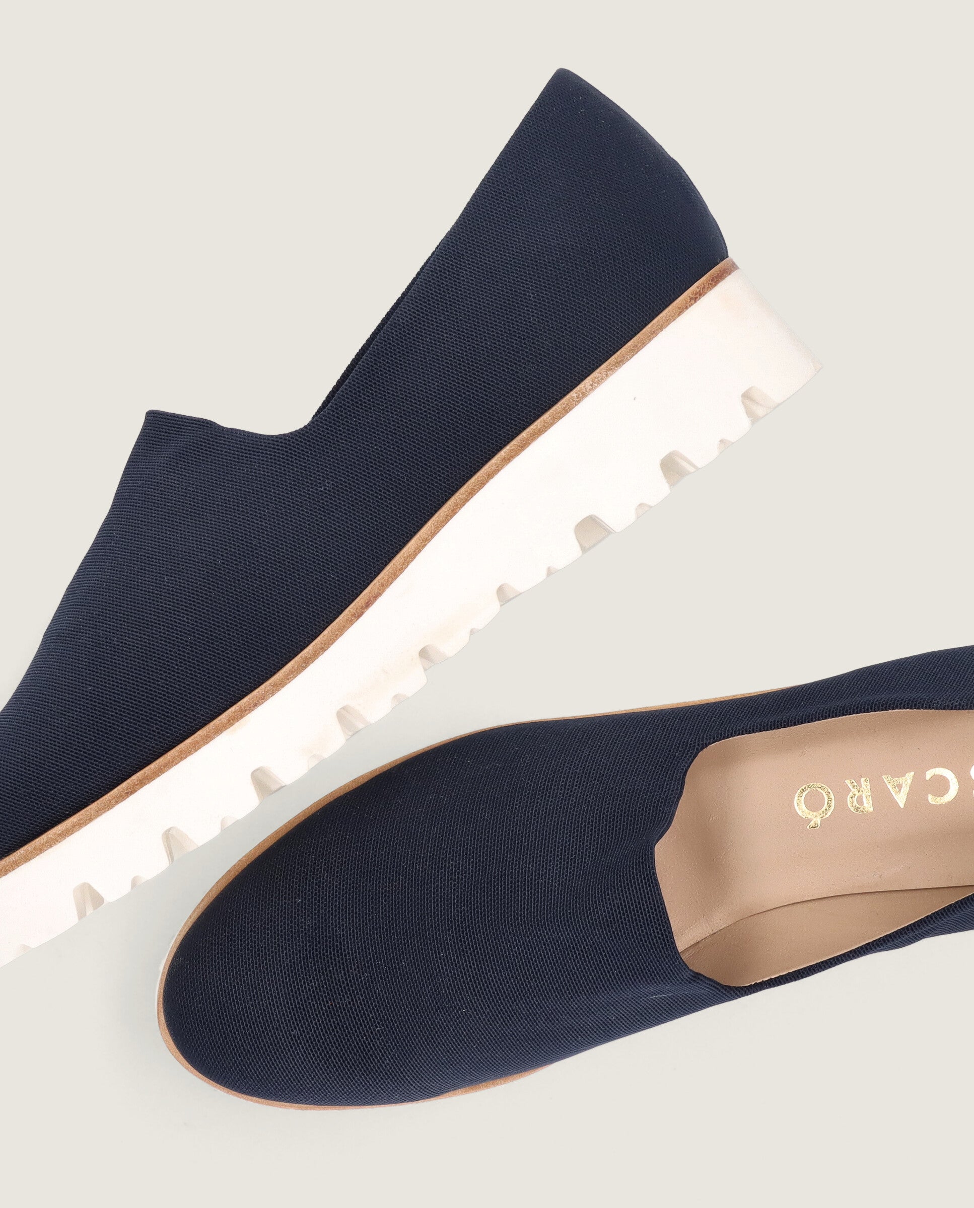 Gewebte Charlize Blaue Loafers
