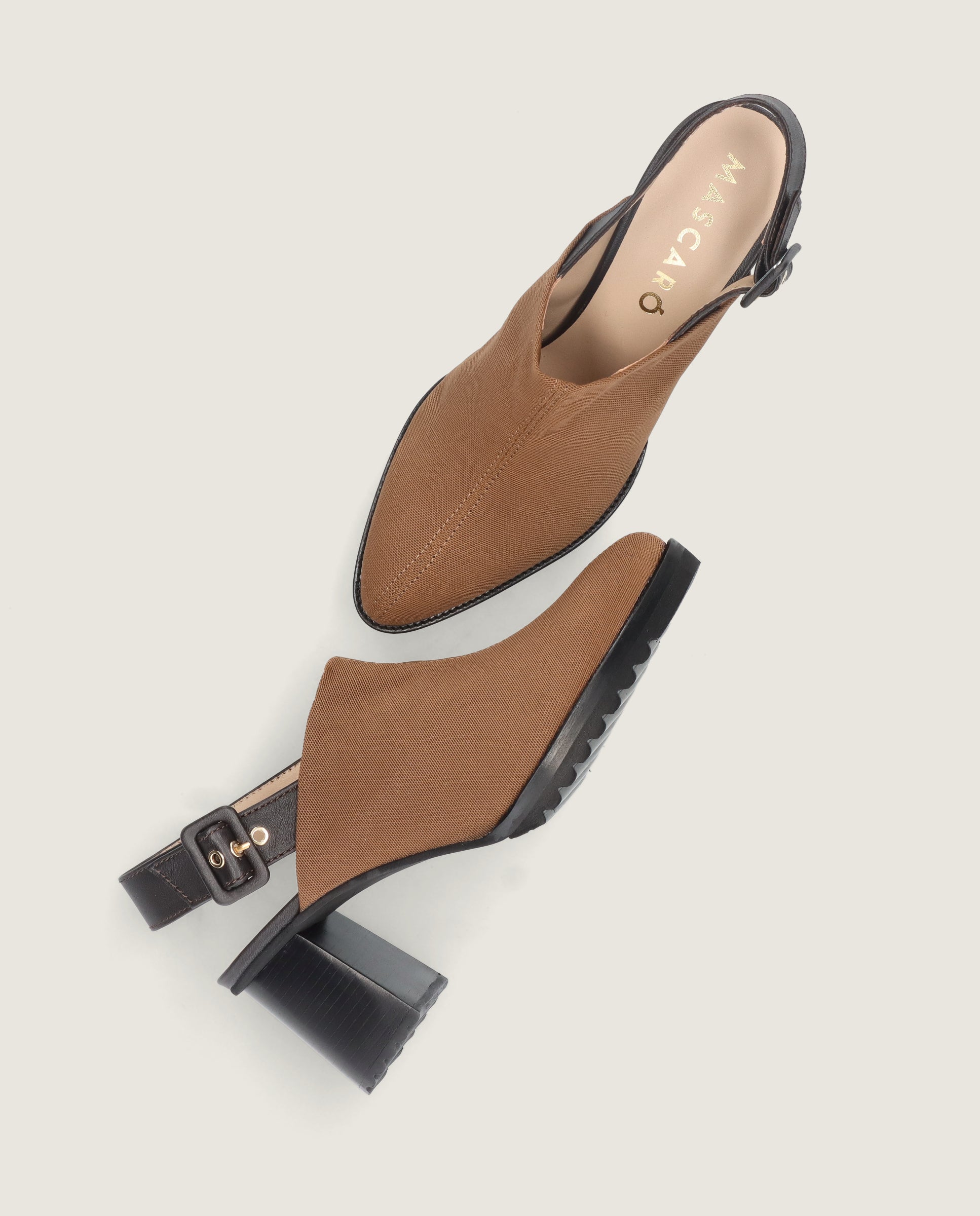 Mules Julie Marrones Tejidos