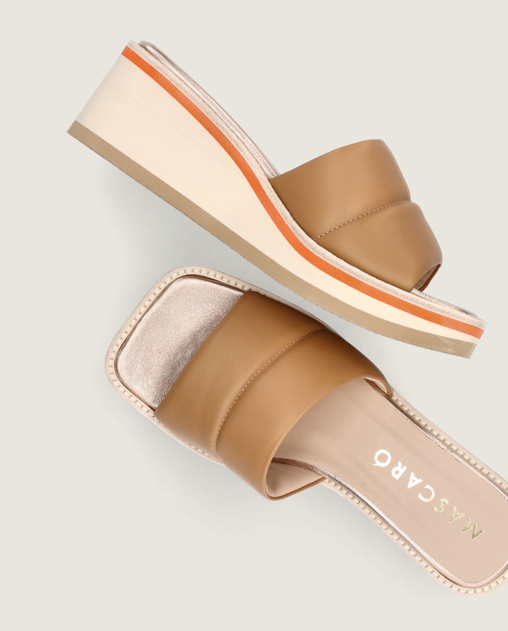 Ariana Brown Leather Sandals