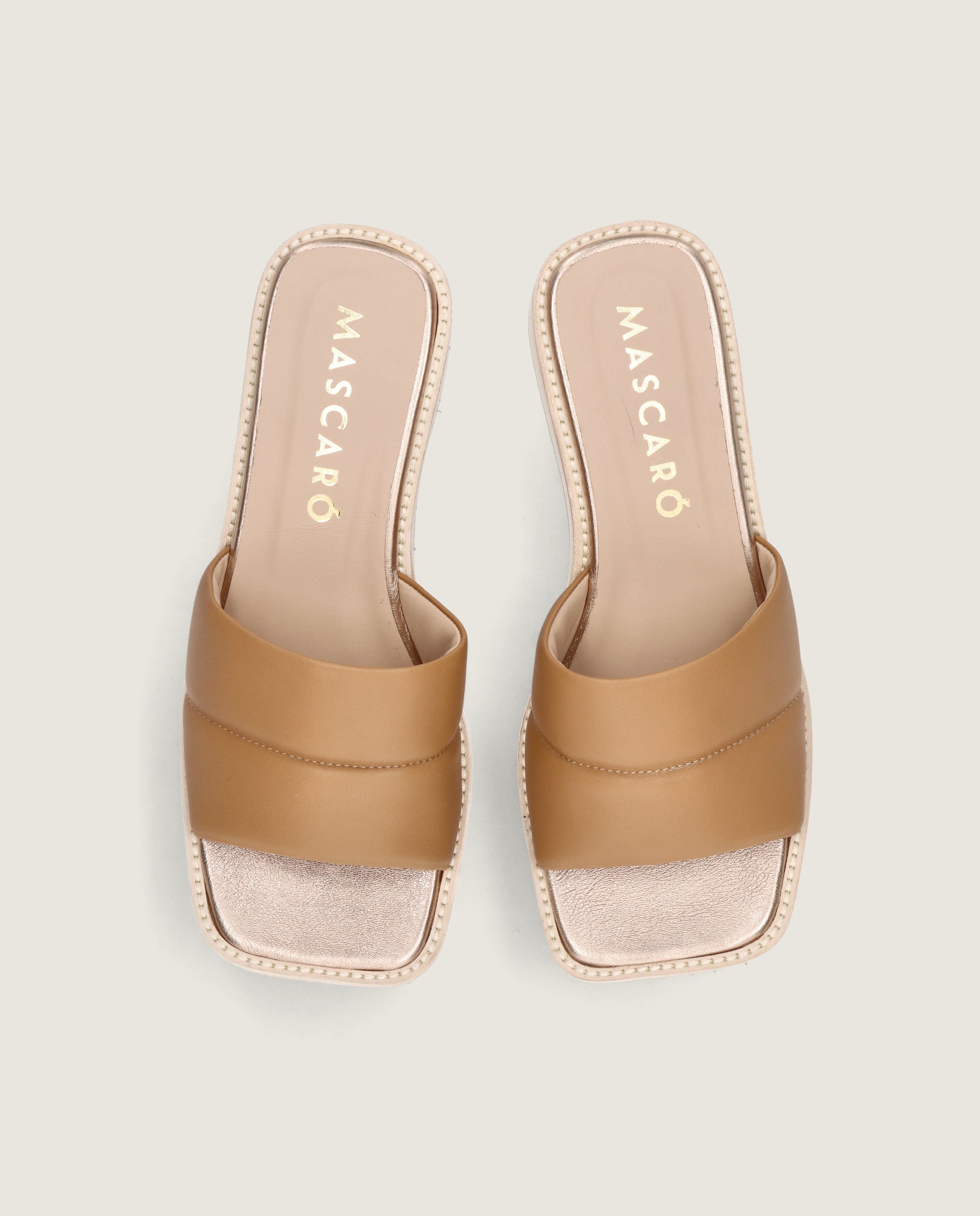 Vista alternativa de Sandalias Ariana Marrones Piel por Mascaro