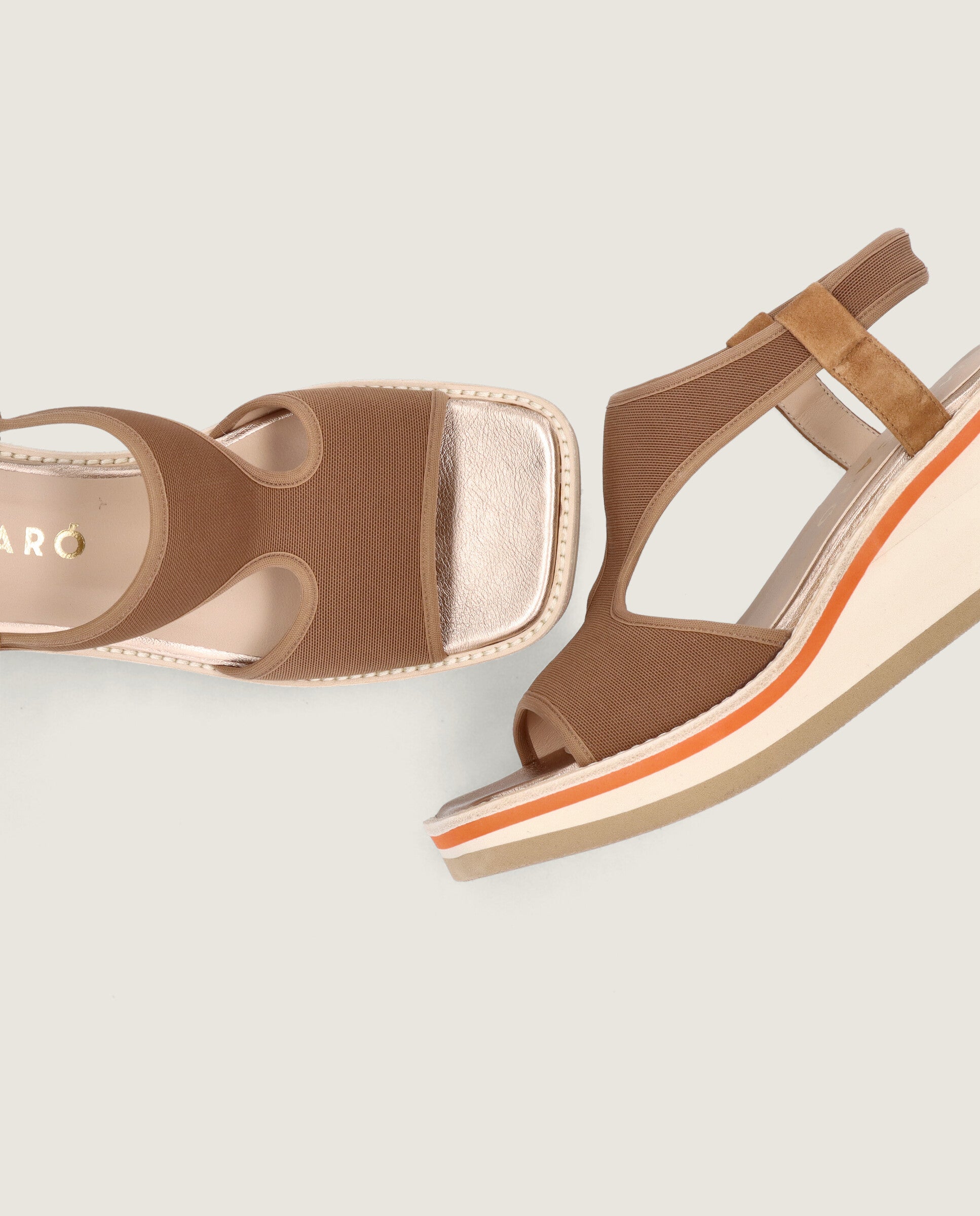 Ariana Brown Woven Sandals