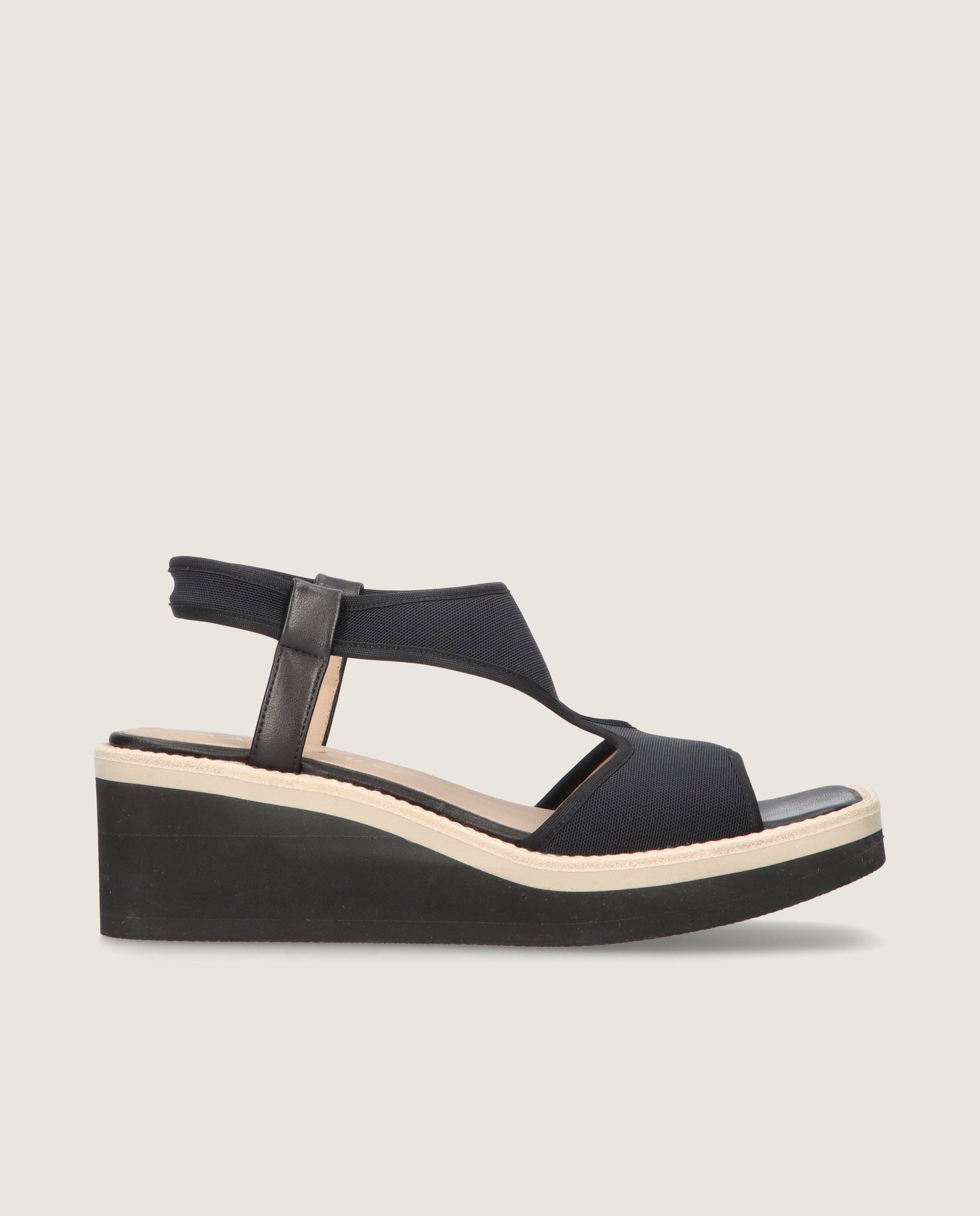 Ariana Black Woven Sandals