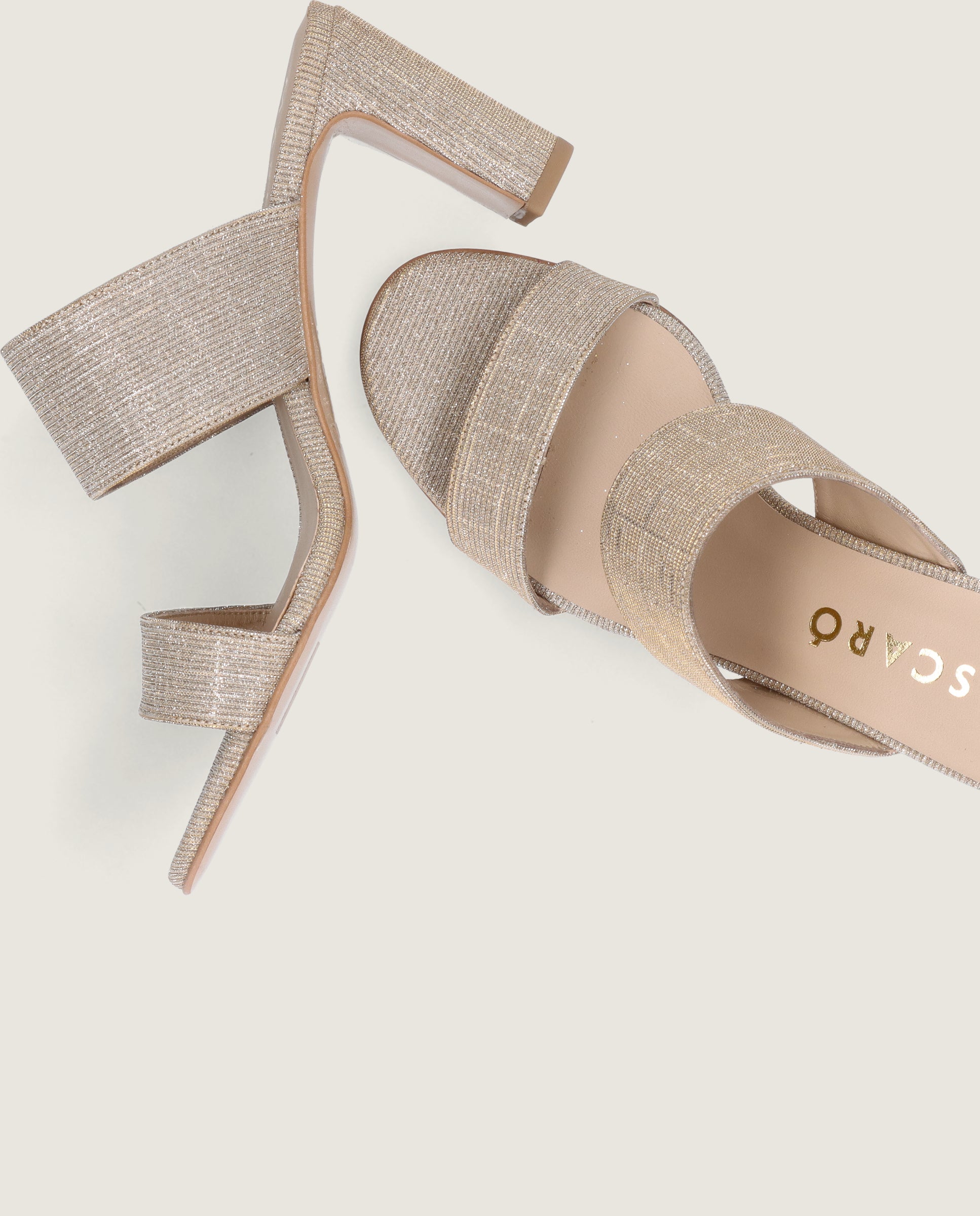 Maria Silver Sandals Metallic Weaves