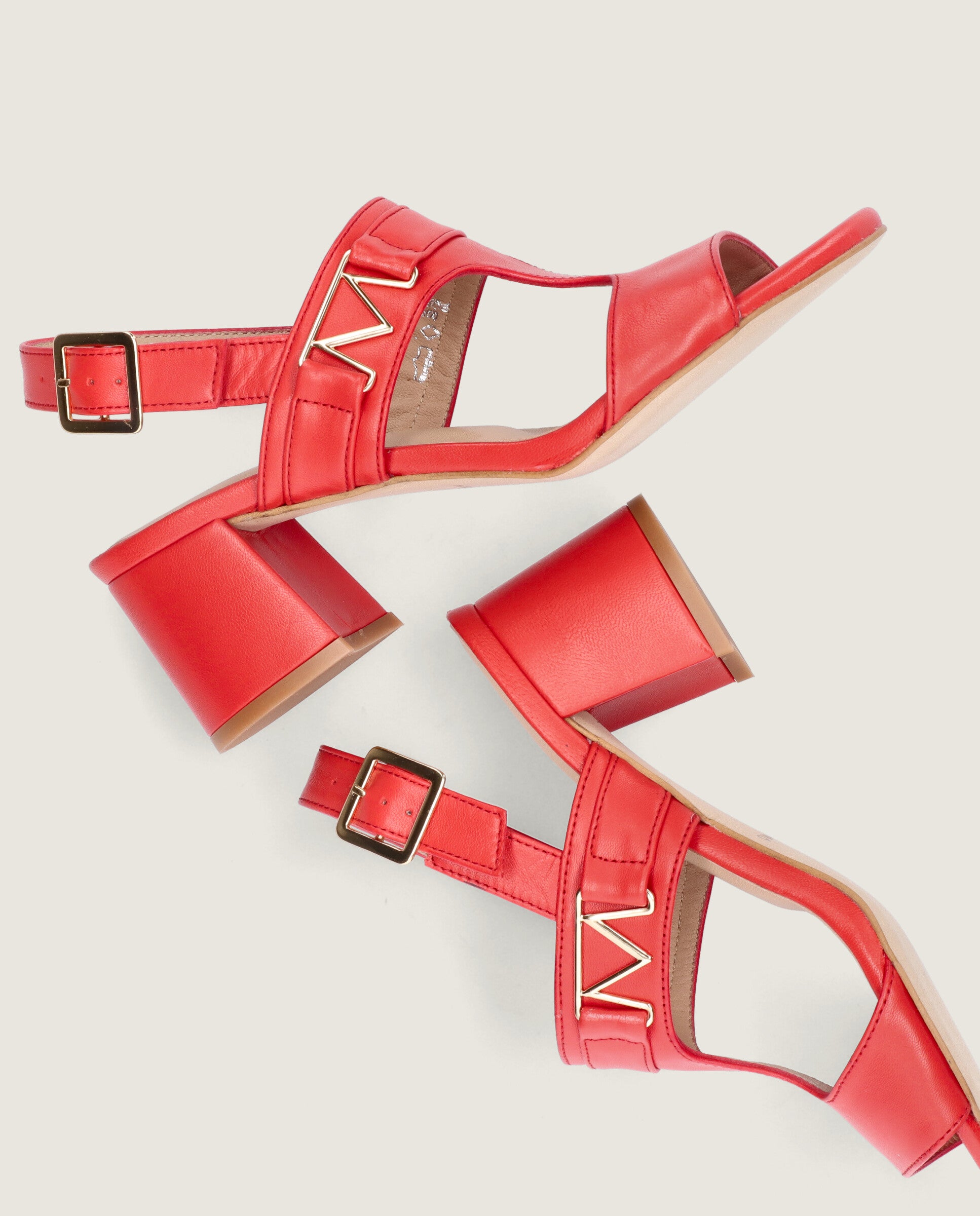 Sandalias Yolanda Rojos Piel