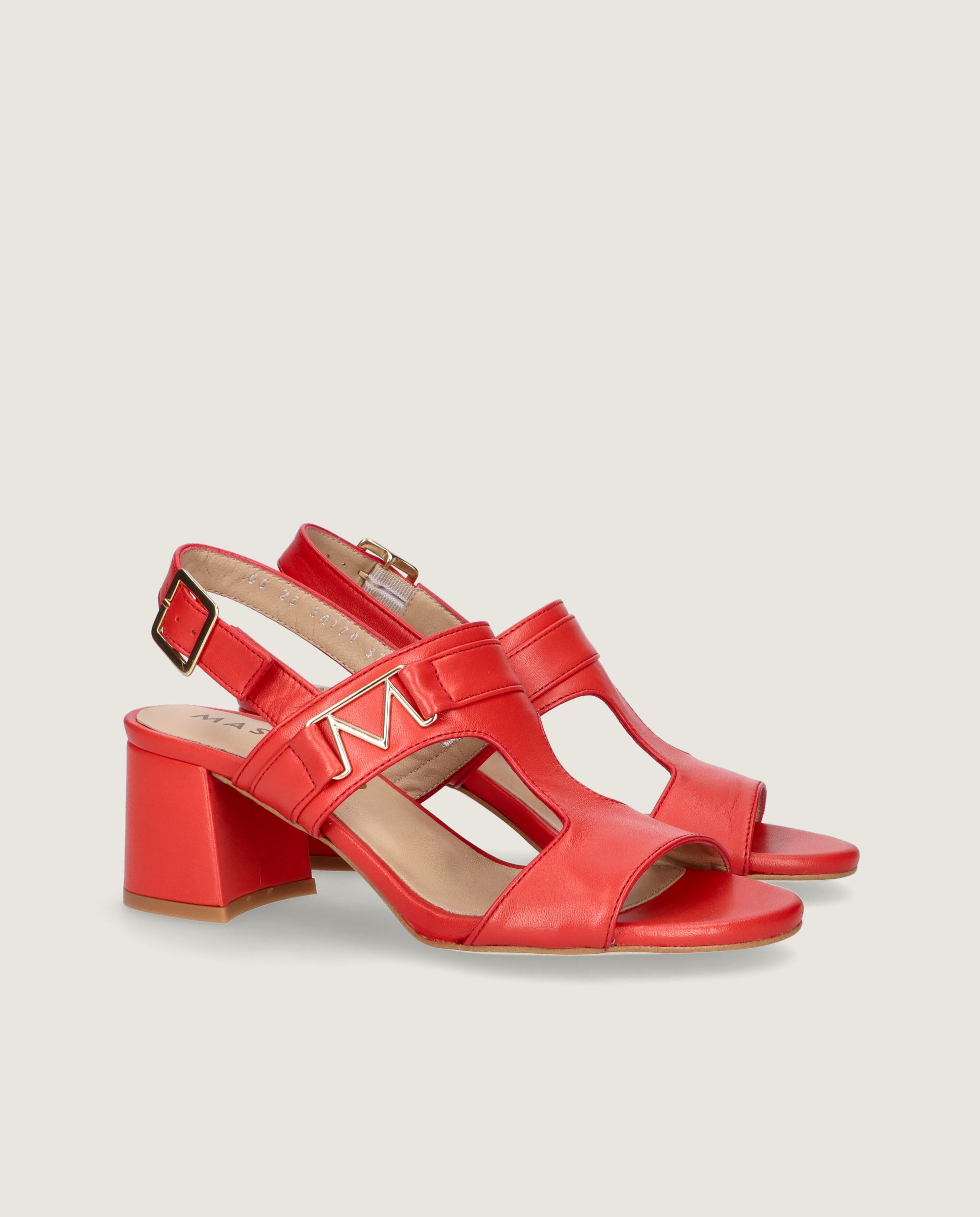 Sandalias Yolanda Rojos Piel