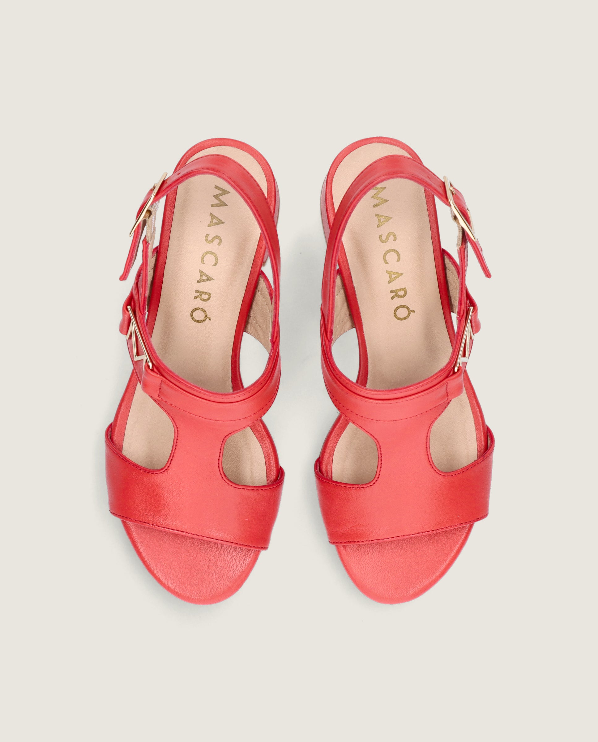 Sandalias Yolanda Rojos Piel