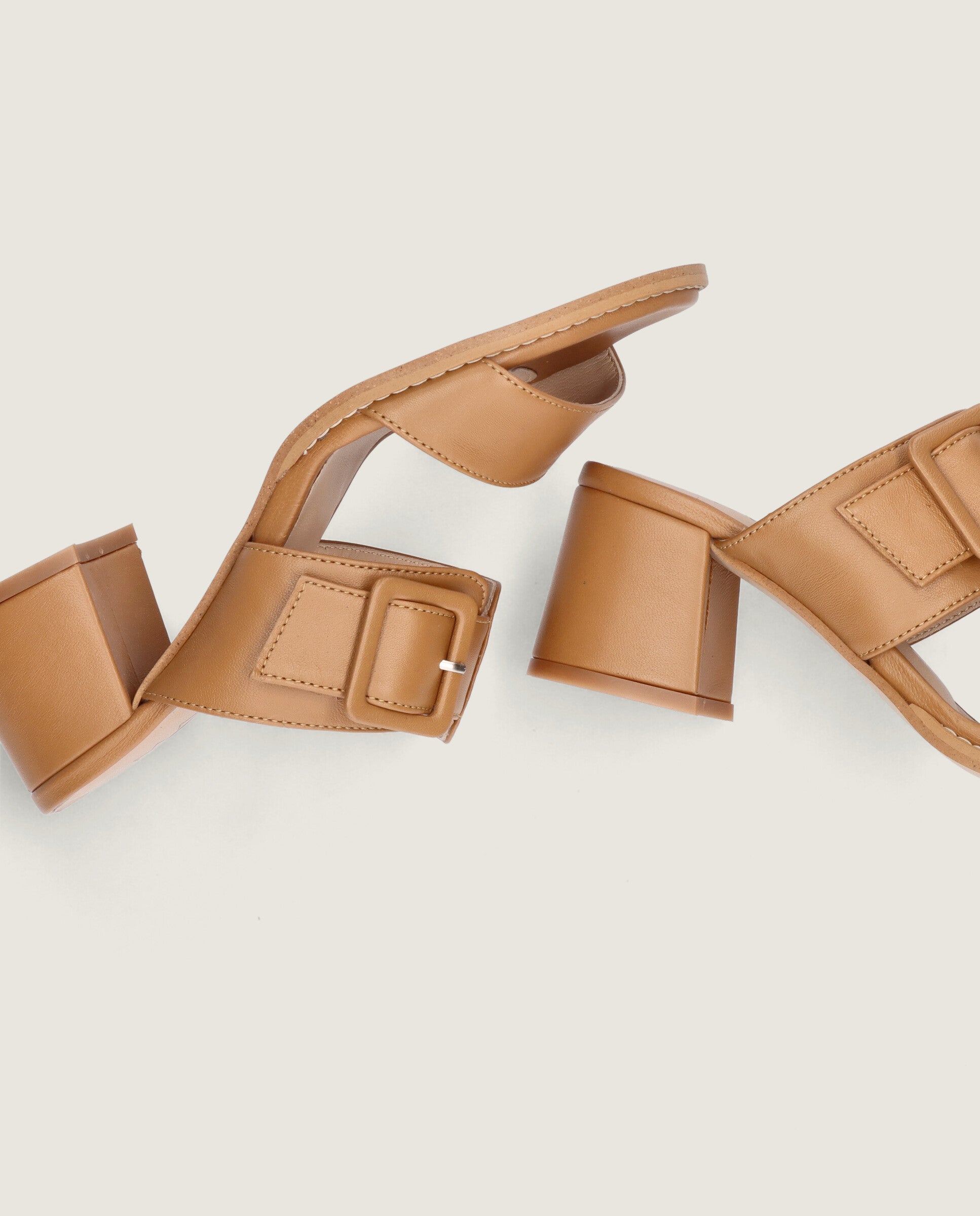 Yolanda Brown Leather Sandals