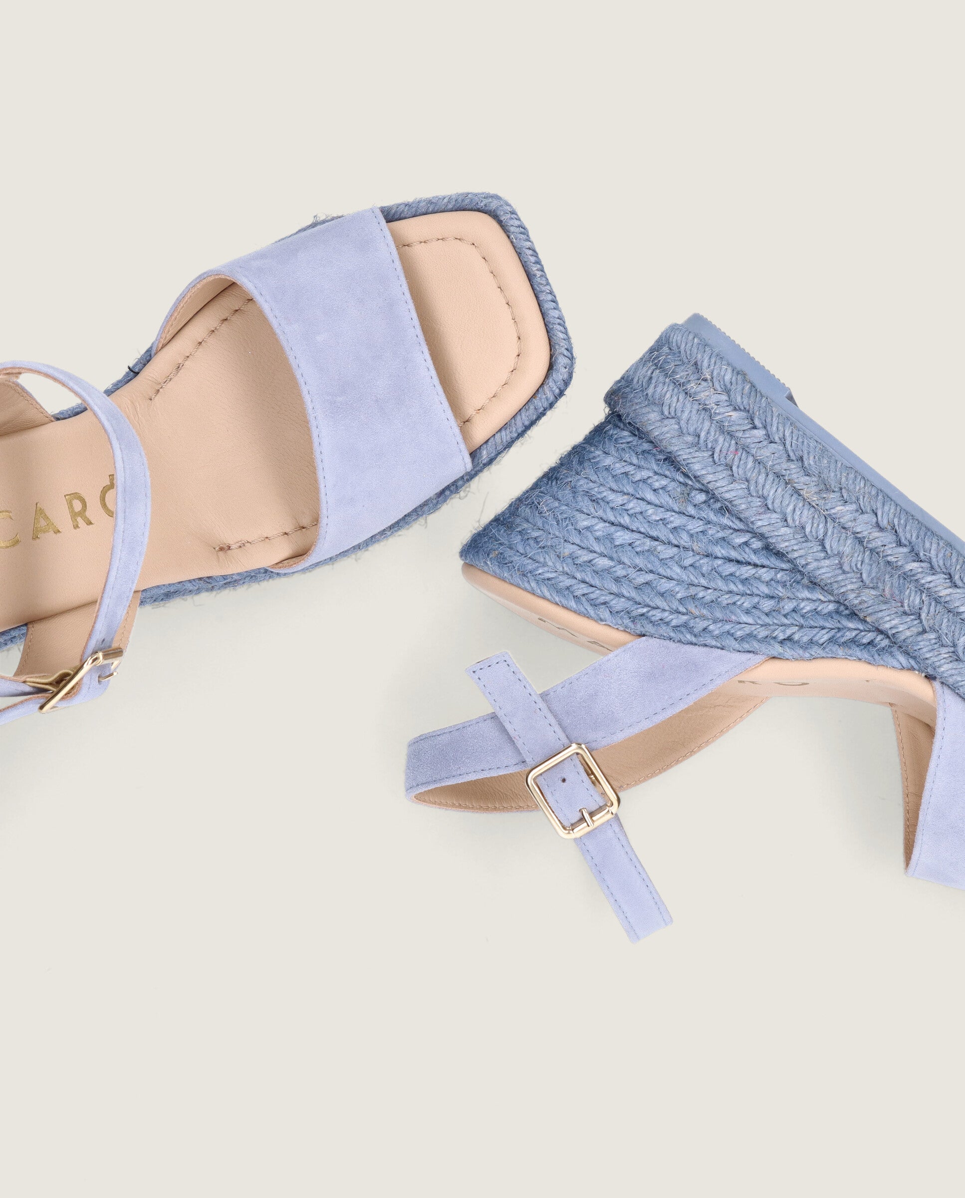 Alpargatas Esparto Gloria Azules Ante