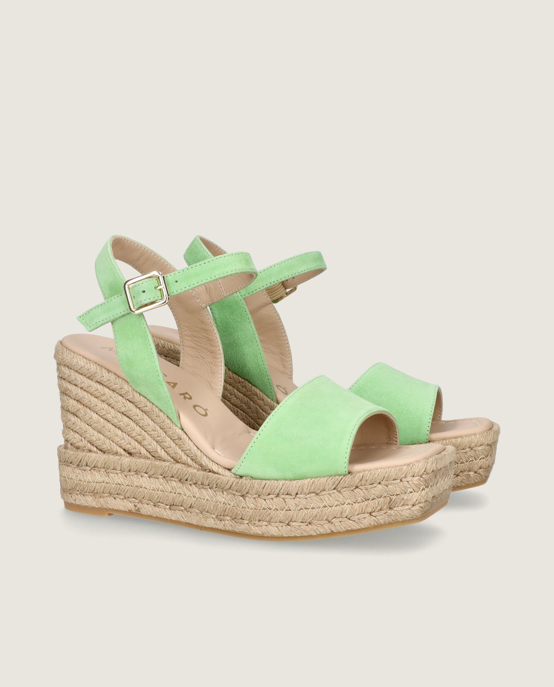 Imagen de Alpargatas Esparto Gloria Verdes Ante por Mascaro