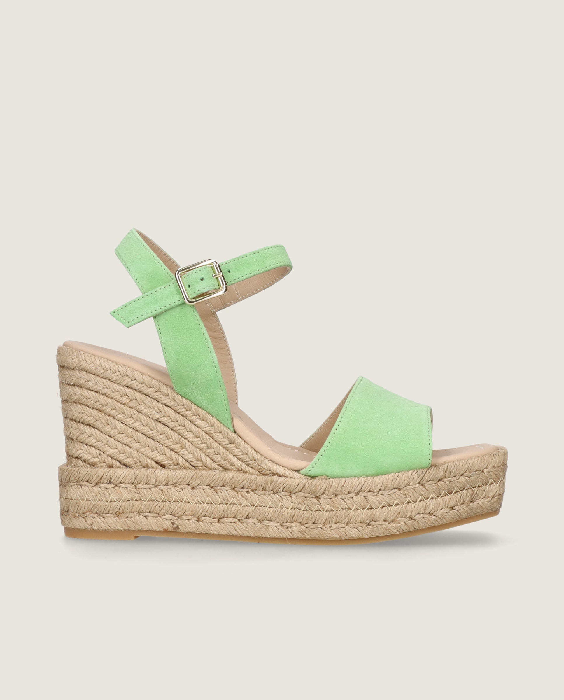 Alpargatas Esparto Gloria Verdes Ante