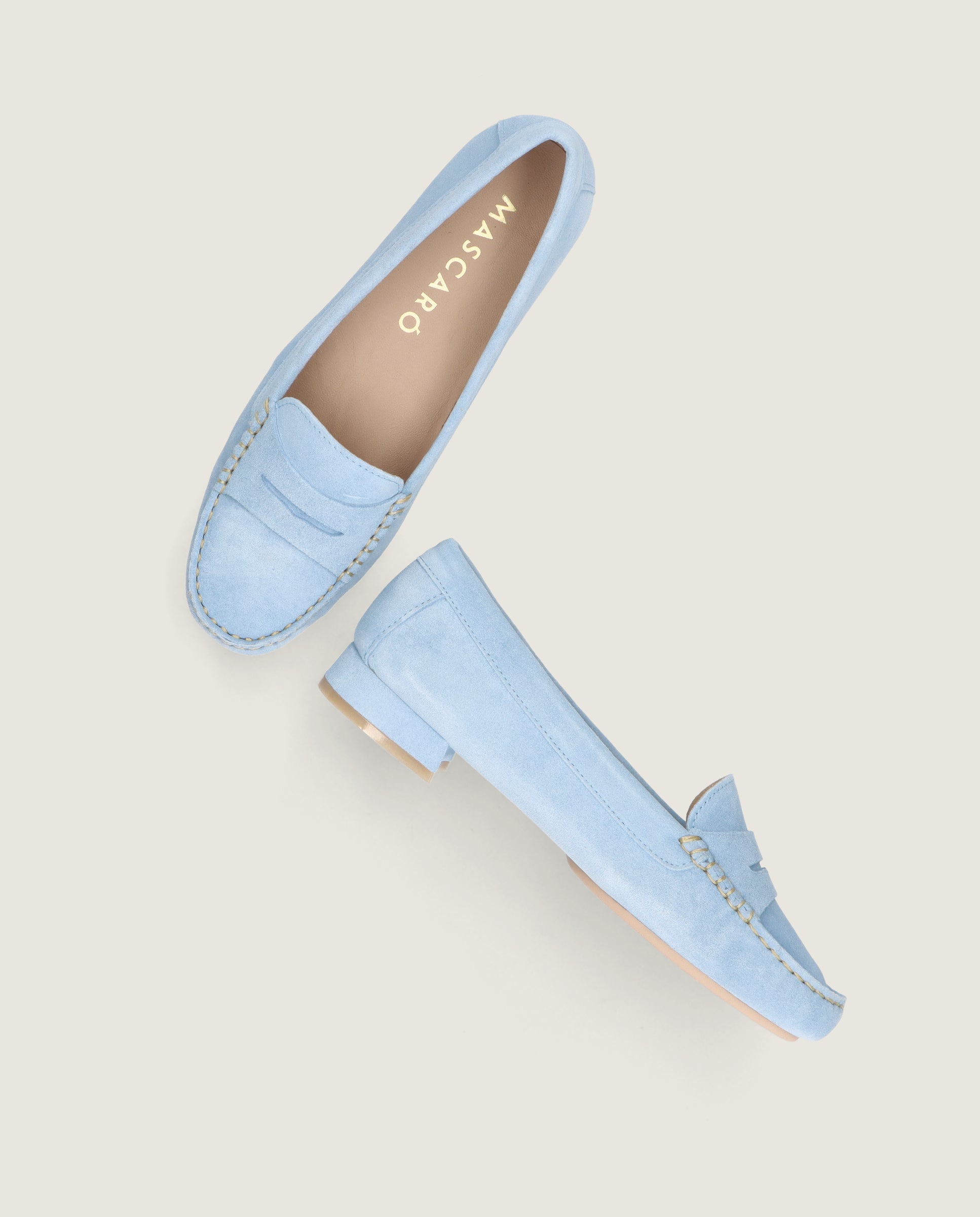 Mocasines Henrietta Azules Ante