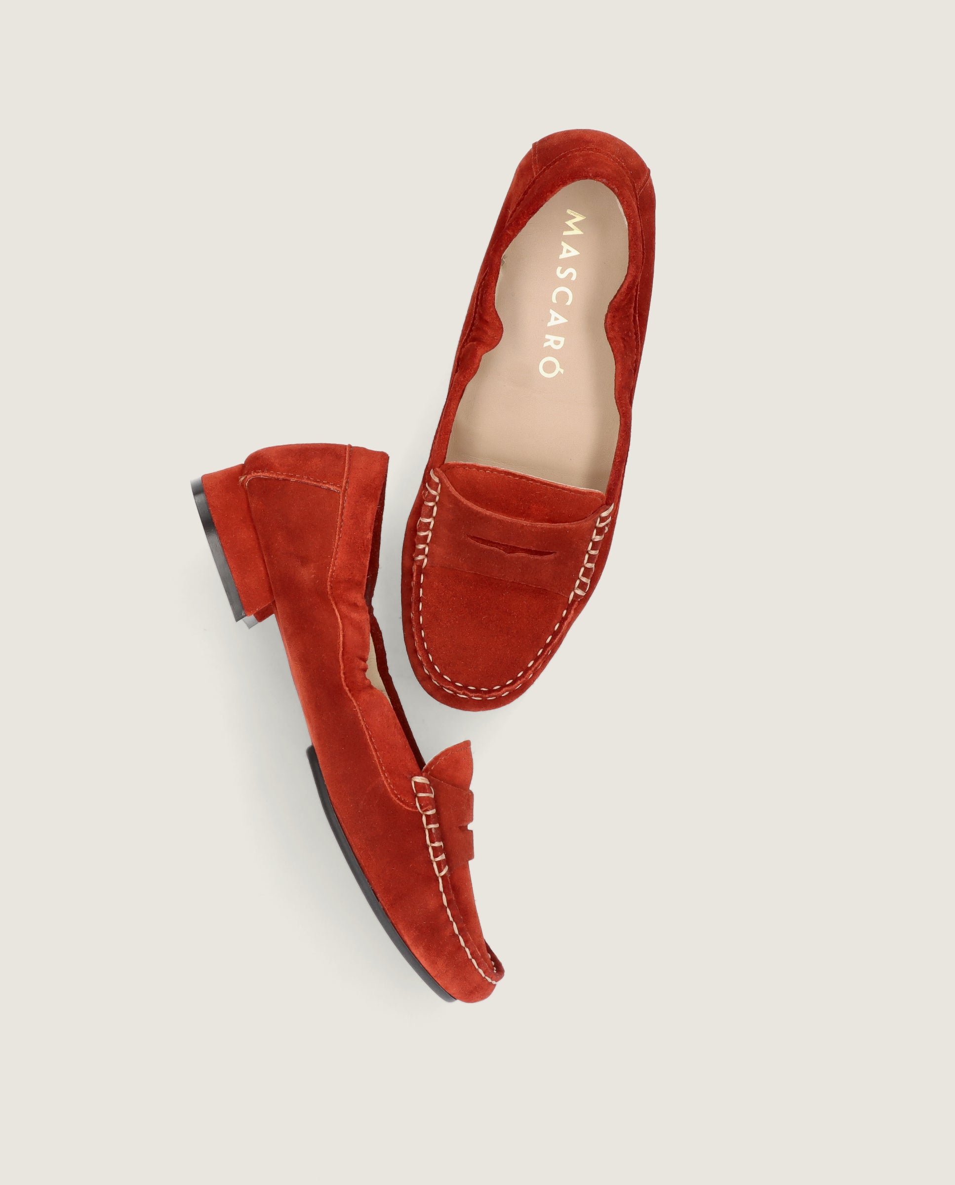 Henrietta Mokassins in Rotem Wildleder