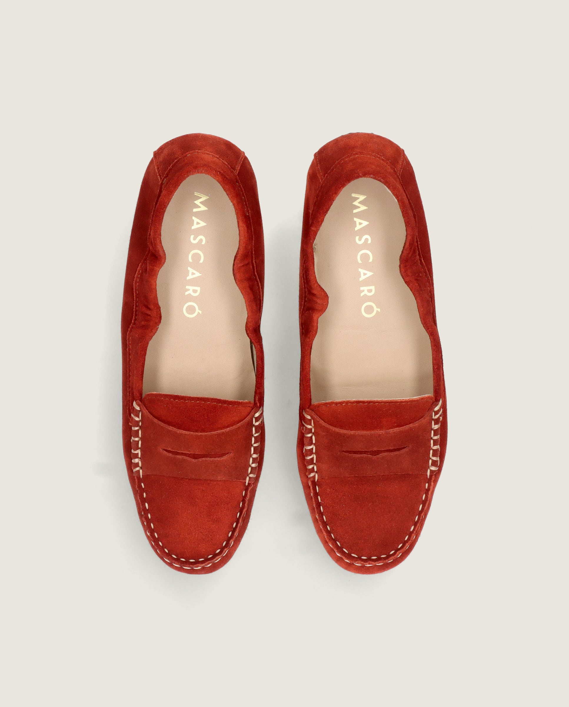 Vista alternativa de Mocasines Henrietta Rojos Ante por Mascaro